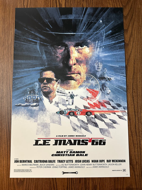 Hans Woody - Le Mans 66 Ford v Ferrari Variant - 24x36 - Limited Edition Poster