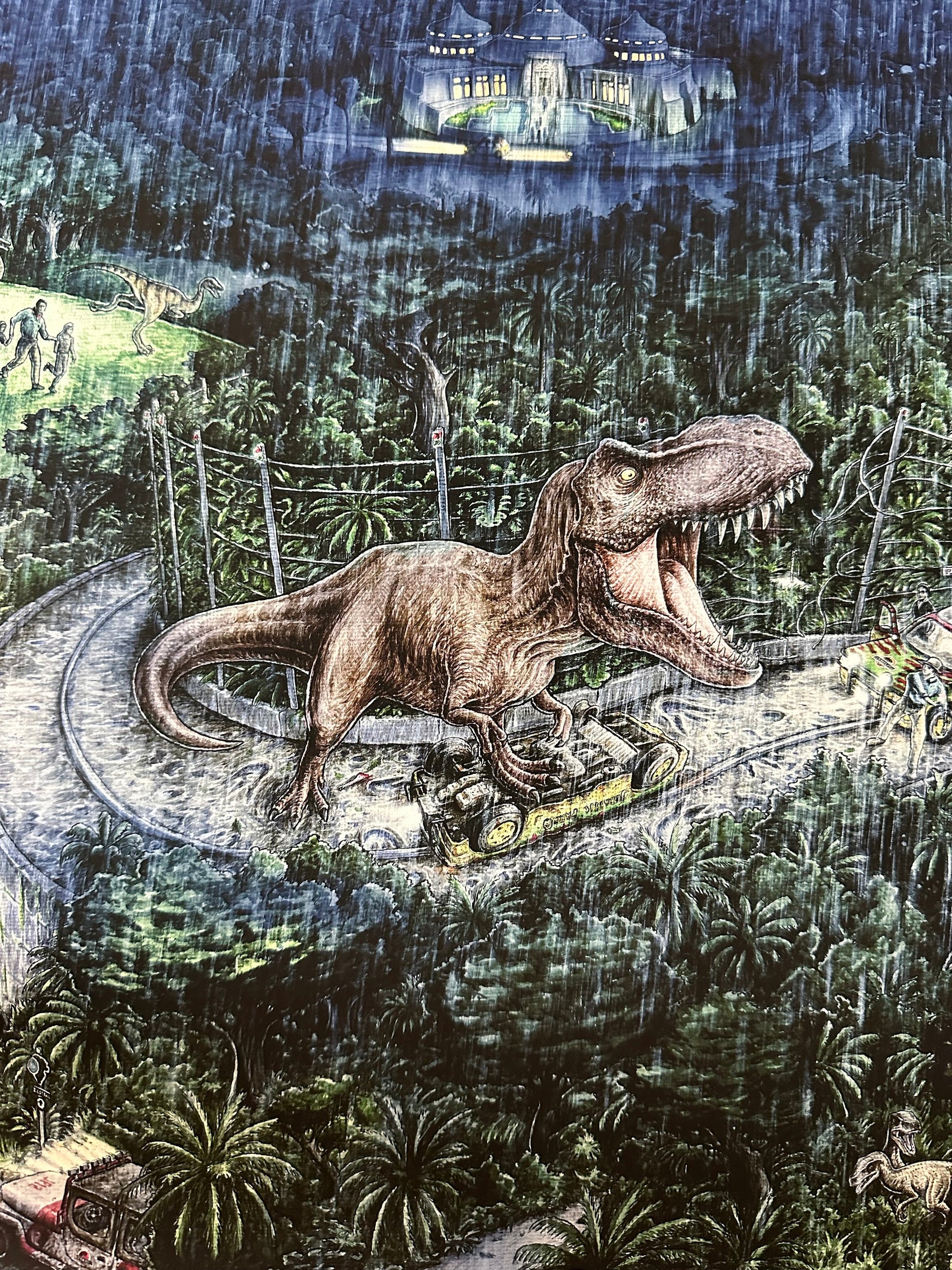 Jeff Murray - Jurassic Park Night Variant 24x36 movie poster - detail image 3