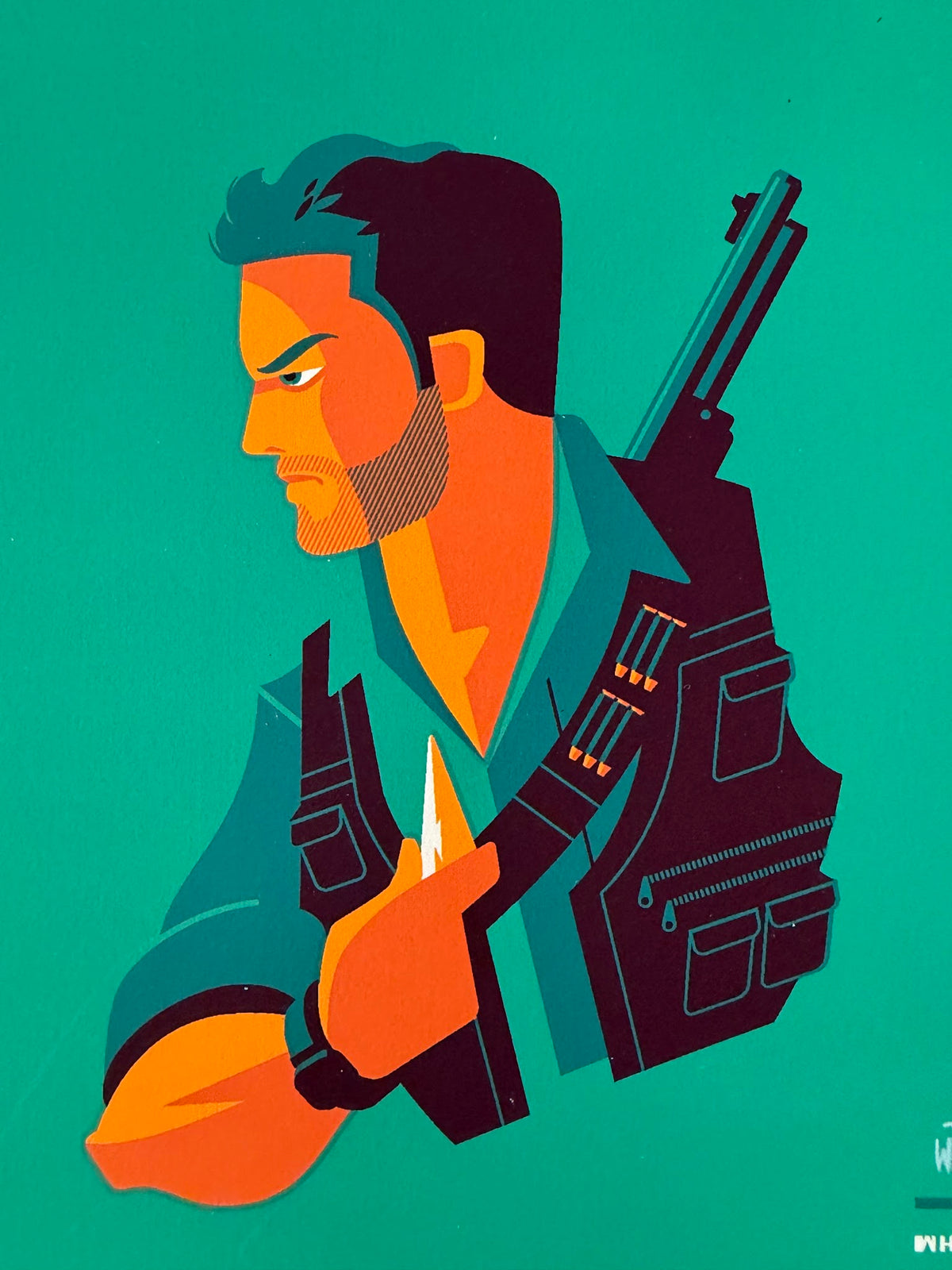 Tom Whalen - Jurassic World Owen - 8x8 - Limited Edition Print