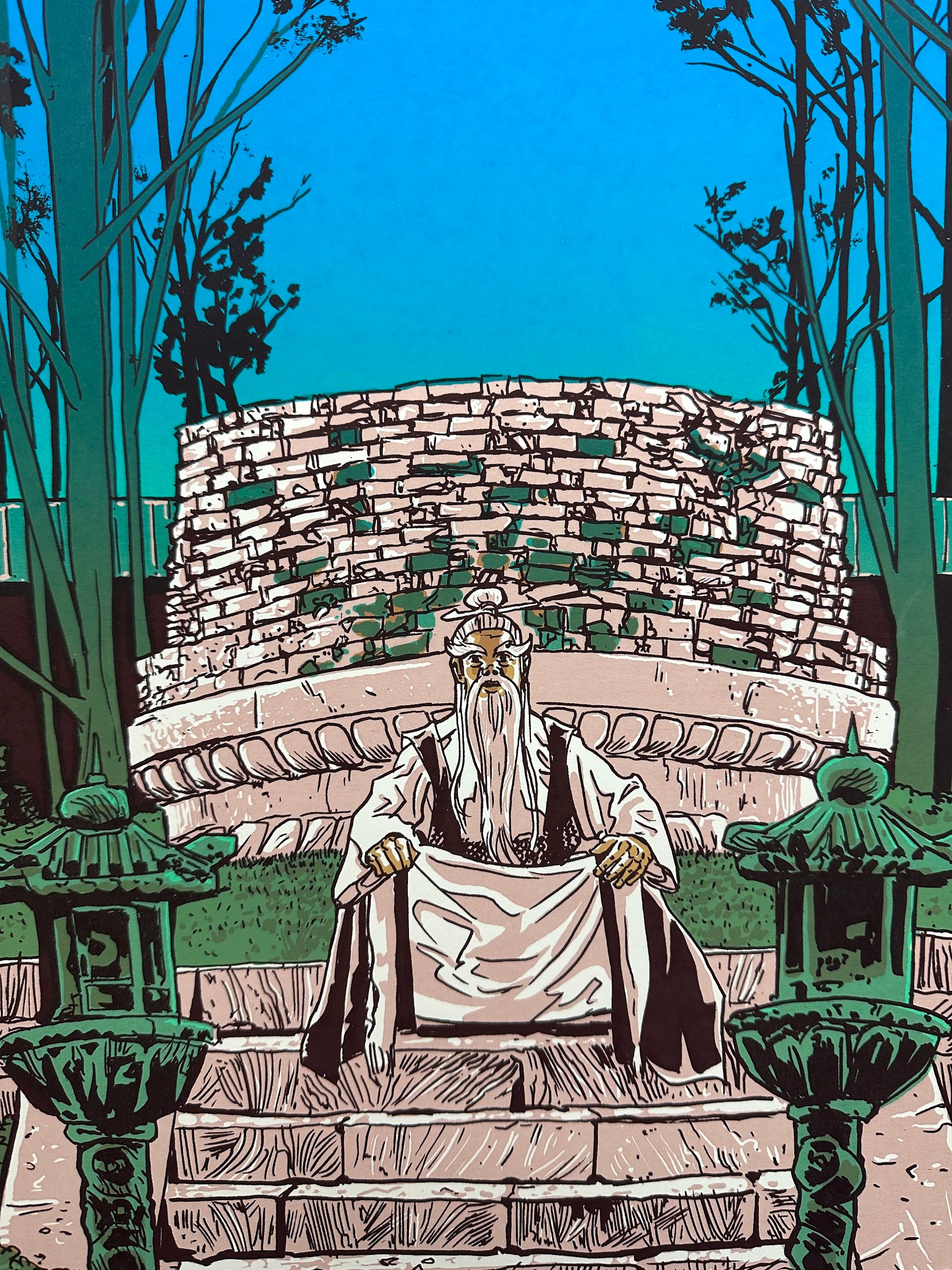 Tim Doyle - Kill Bill "Pai Mei Awaits" 12x24 movie poster - detail image 3