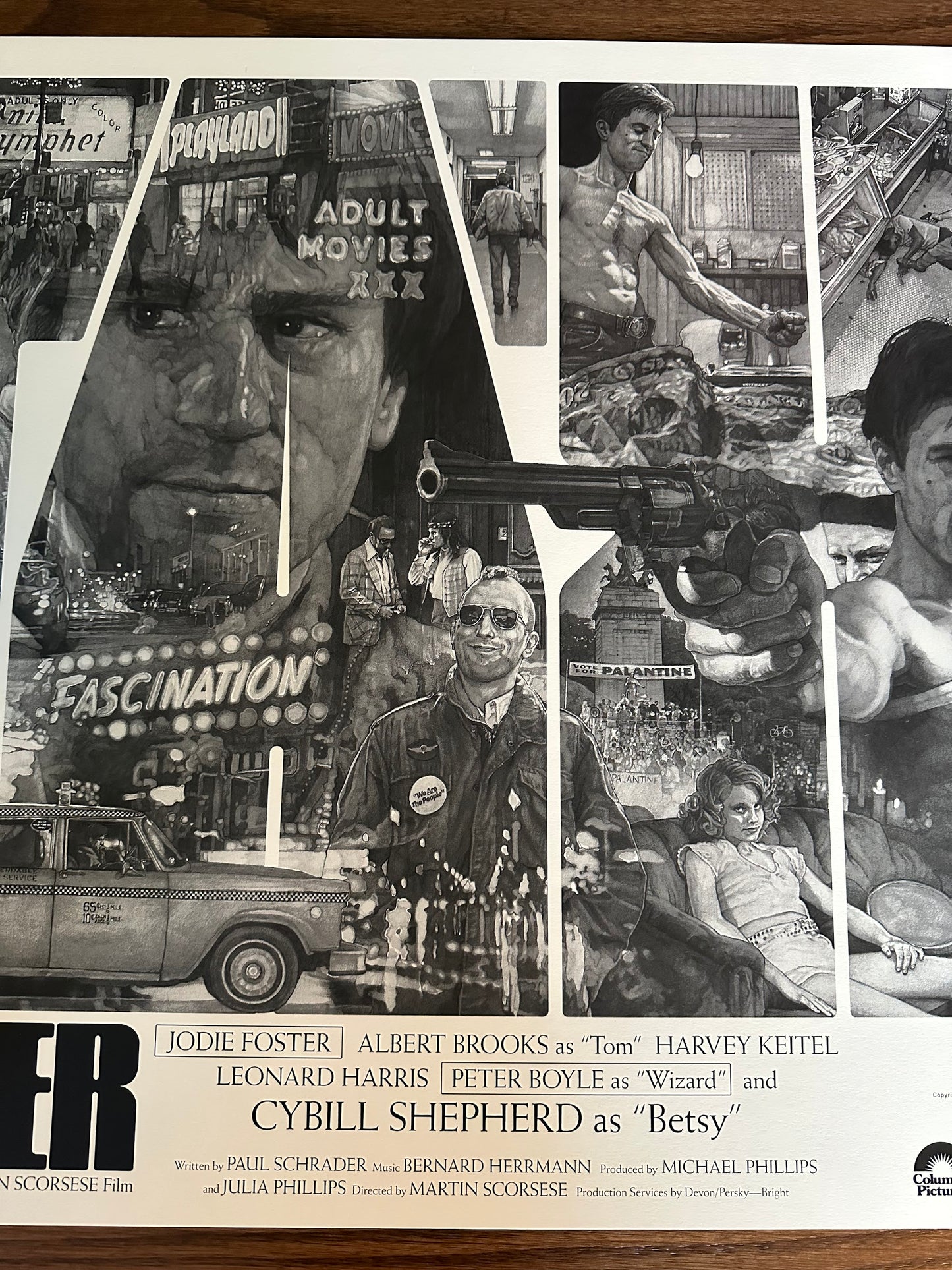 Krzysztof Domardzki - Taxi Driver Pencil Variant 36x24 movie poster - detail image 3
