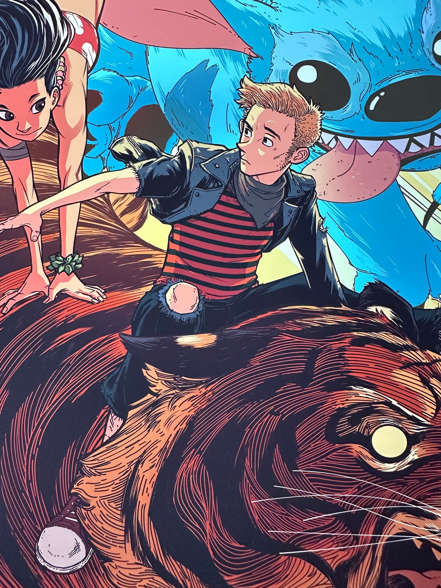 Andrew Sebastian Kwan - Lilo & Calvin 13x19 art print - detail image 4