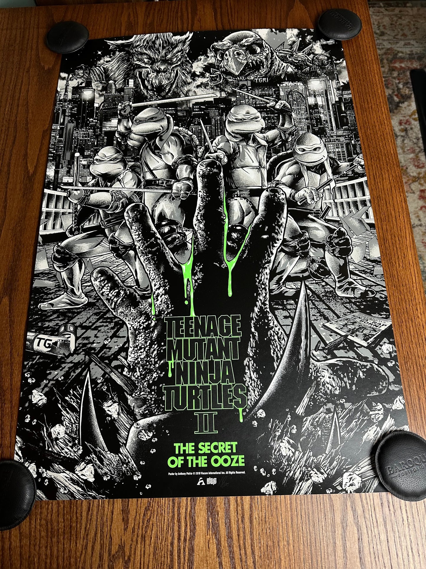 Anthony Petrie - Teenage Mutant Ninja Turtles 2 Variant 24x36 movie poster