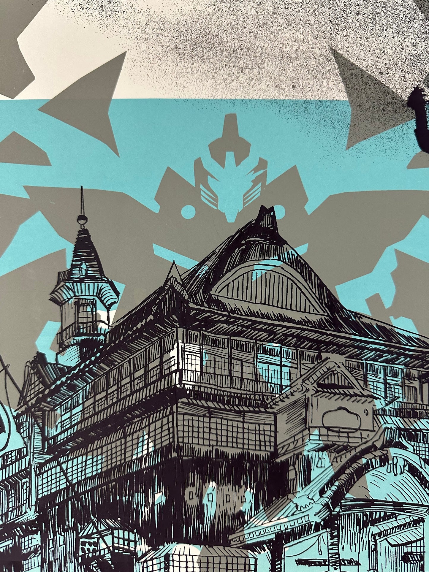 Nakatomi Inc - Studio Ghibli House Test Print 18x24 art print - detail image 5