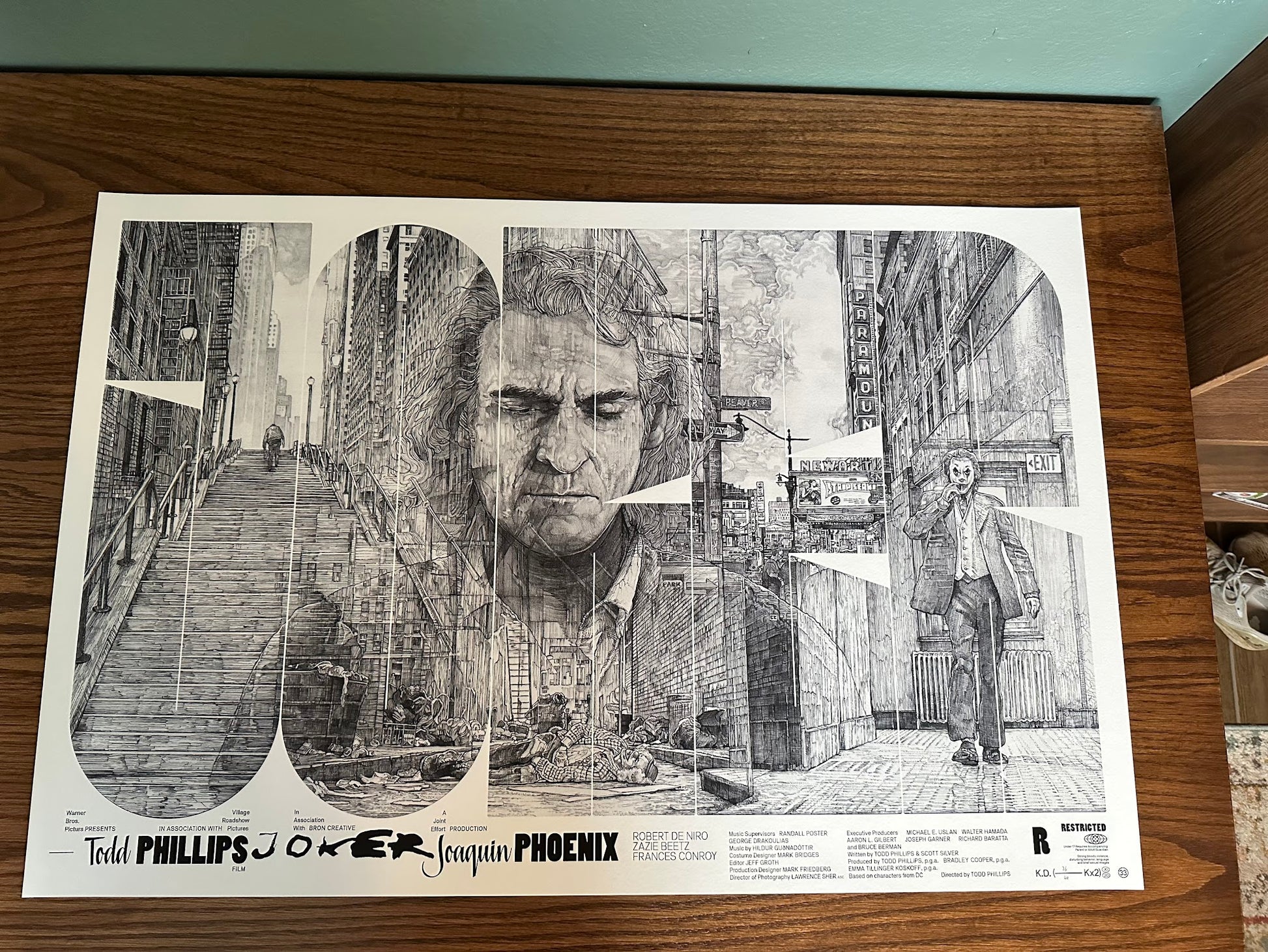 Krzysztof Domardzki - Joker Arthur Pencil Variant 36x24 movie poster