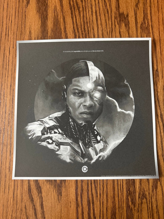 Jake Kontou - Zack Snyder’s Justice League Headshot Variant - Cyborg - 10x10 - Limited Edition Print