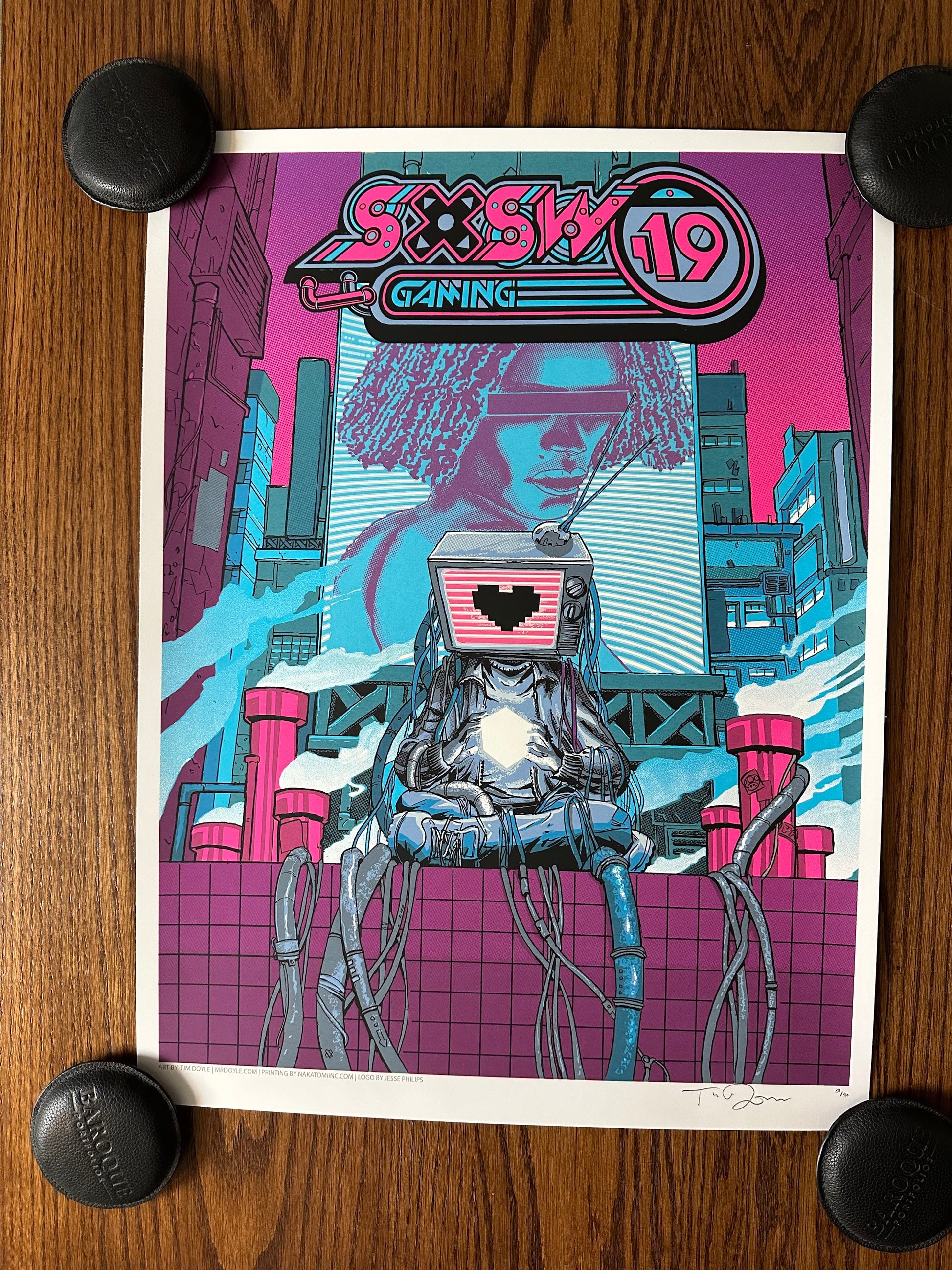 Tim Doyle - SXSW Austin Gaming Event Poster 18x24 art print