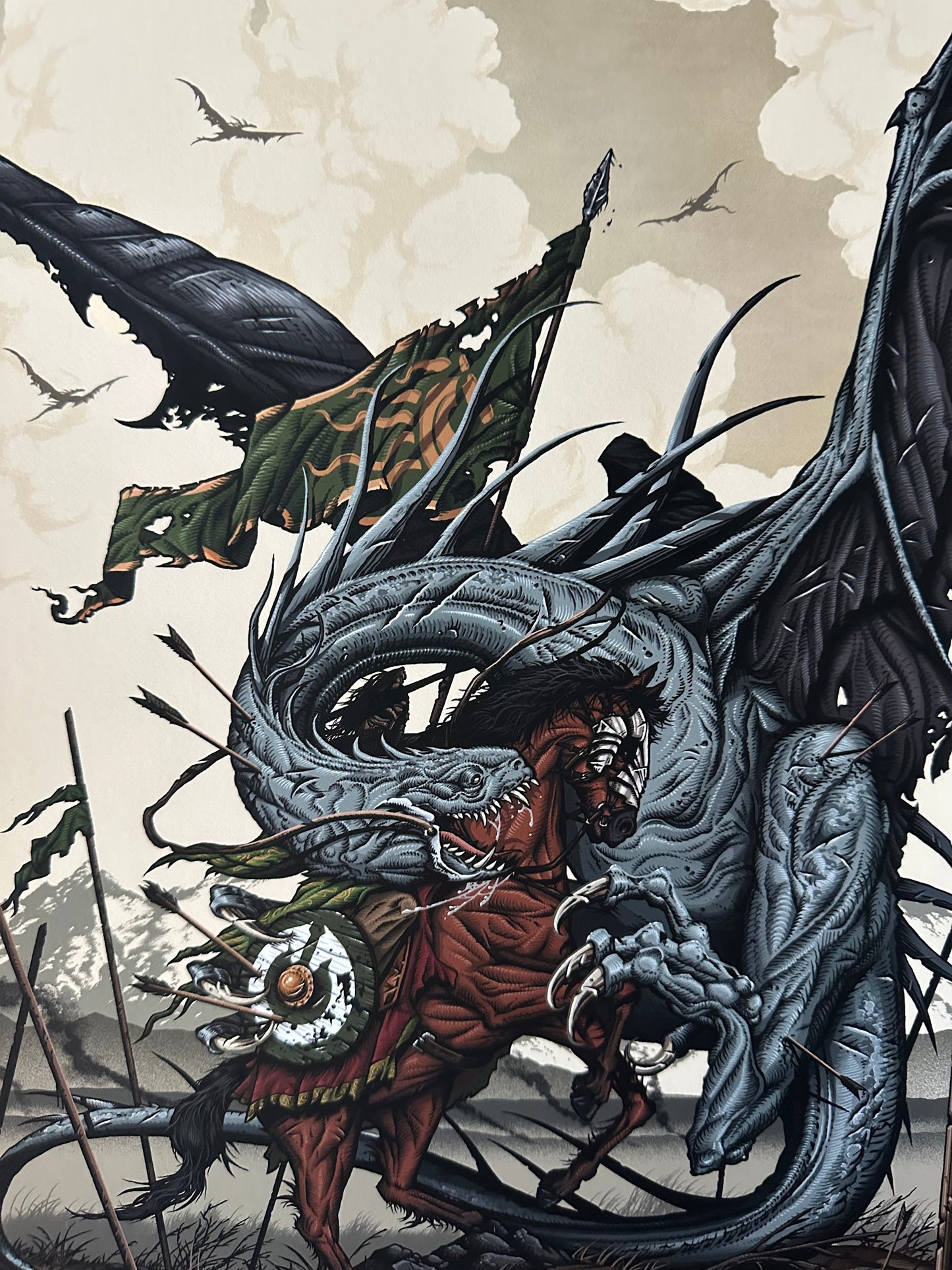 Brad Dunlop - LOTR Battle of the Pelennor Fields 12x24 movie poster - detail image 2