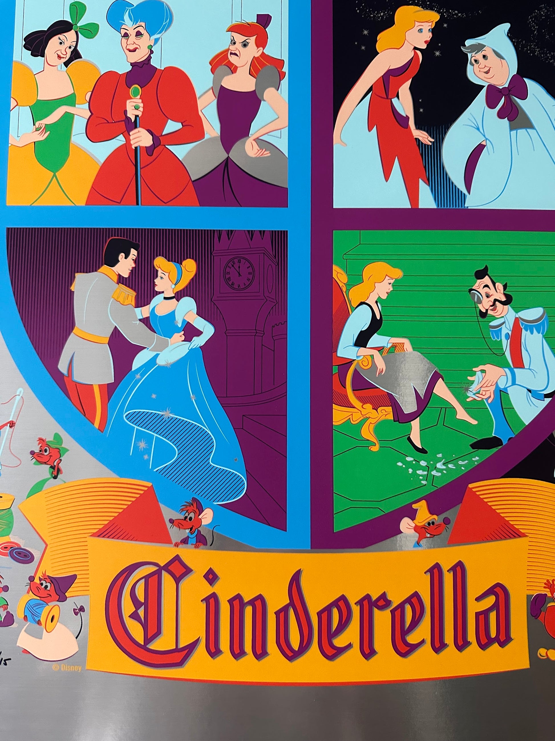 Dave Perillo - Disney Cinderella Foil 18x24 art print - detail image 5