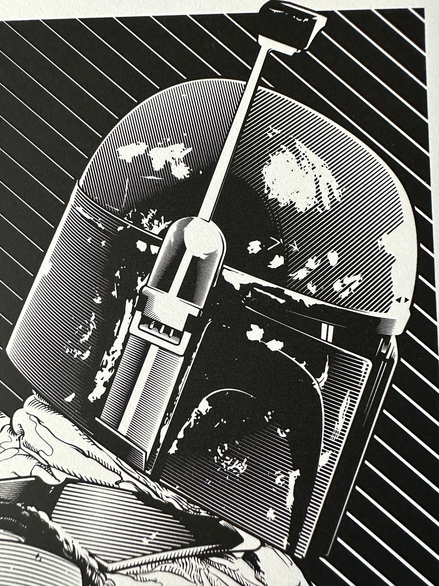 Joshua Budich - Star Wars Mando Milk Variant 6x6 art print - detail image 2