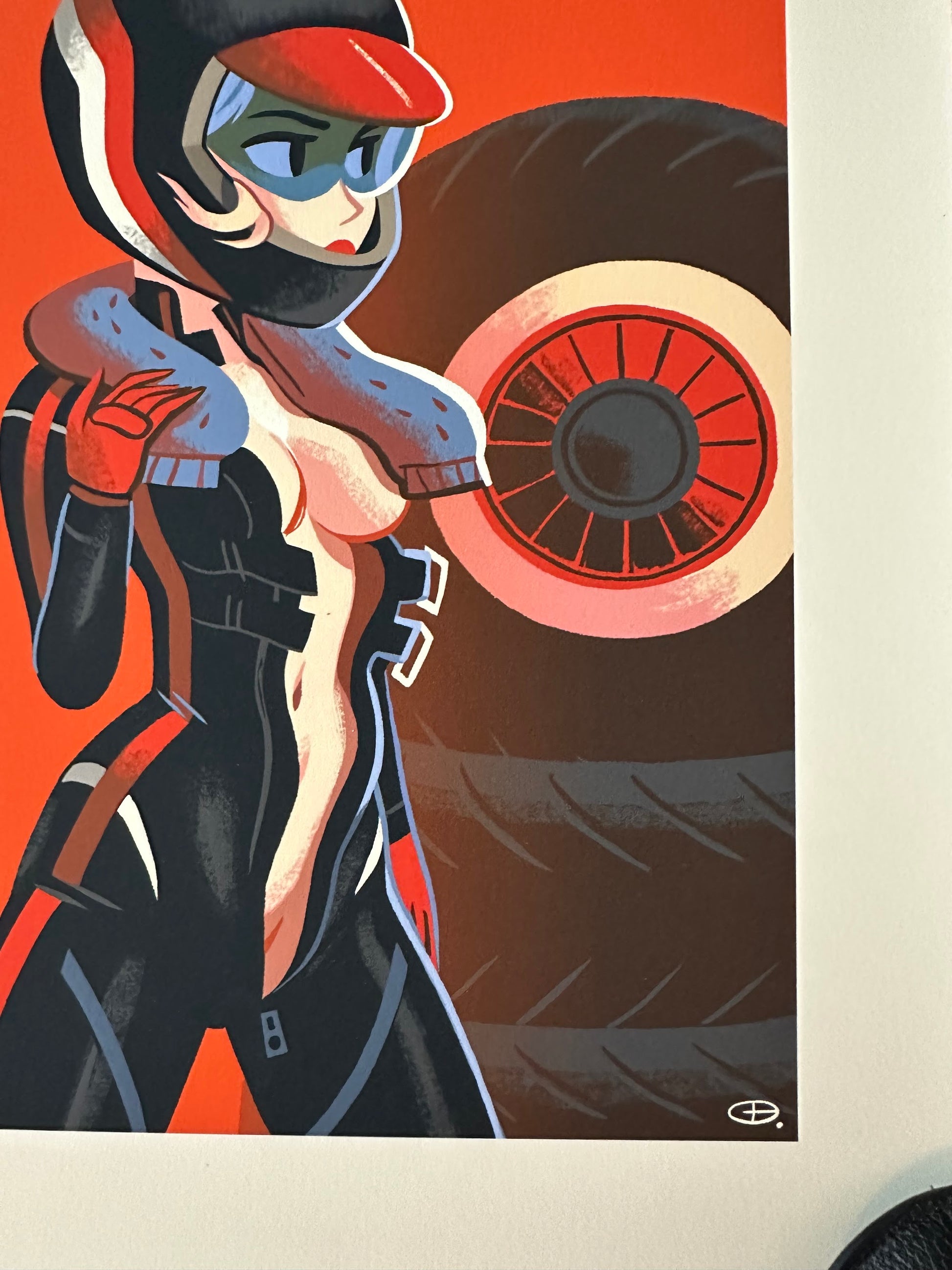 Glen Brogan - Driver Pin-Up Girl 11x14 art print - detail image 3
