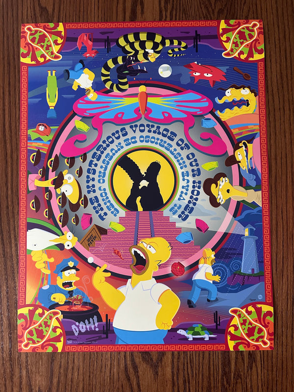 Dave Perillo - The Simpsons Mysterious Voyage of Homer - 18x24 - Limited Edition Print