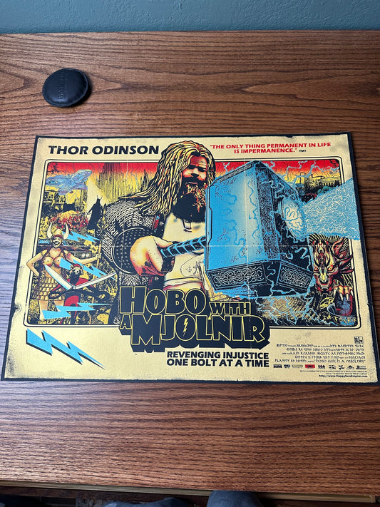 EJR - Hobo with Mjolnir Gold Variant 24x18 movie poster