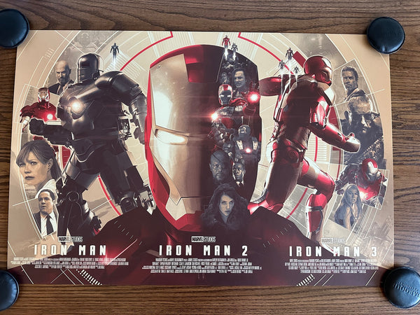 Devin Schoeffler - Iron Man Triptych - 36x24 - Limited Edition Poster