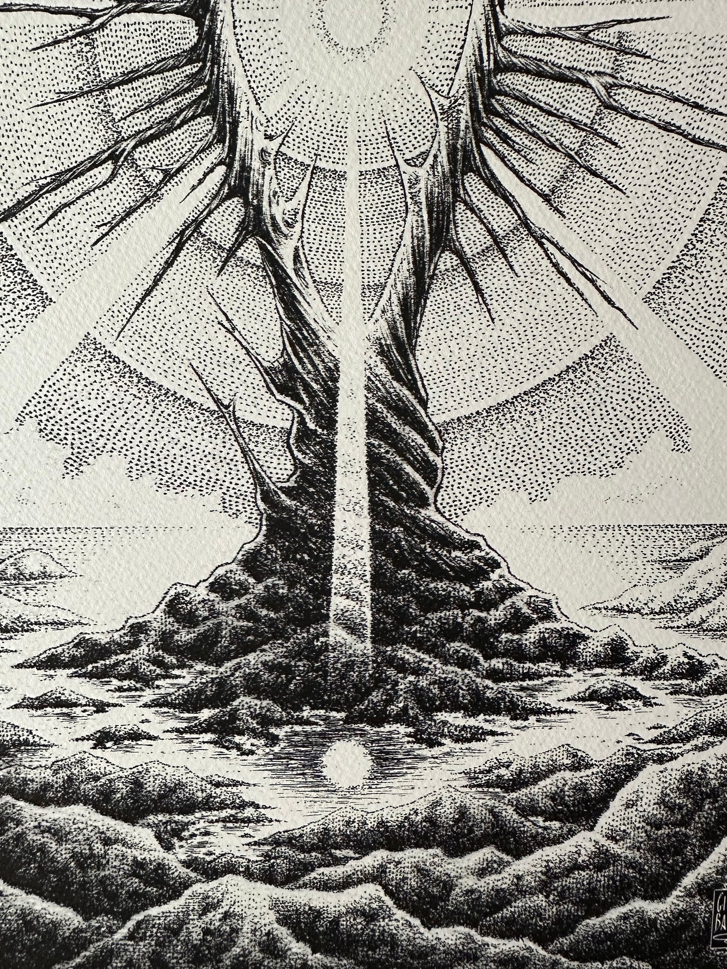 Giuseppe Balestra - Lord of the Rings Eye of Sauron 11.6x16.5 art print - detail image 3