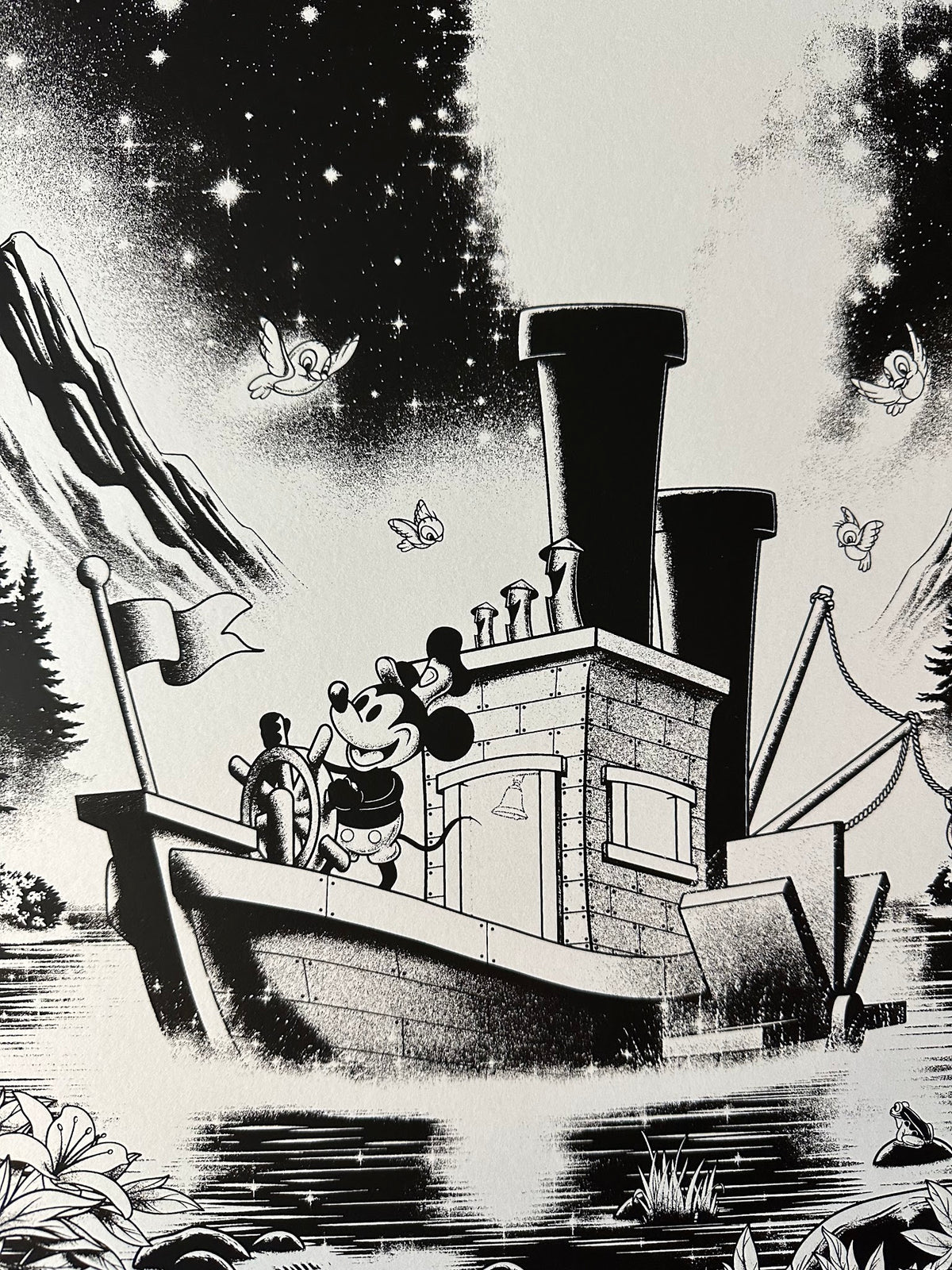 Sam Mayle - Disney Mickey Mouse Steamboat Willie - 18x24 - Limited Edition Poster