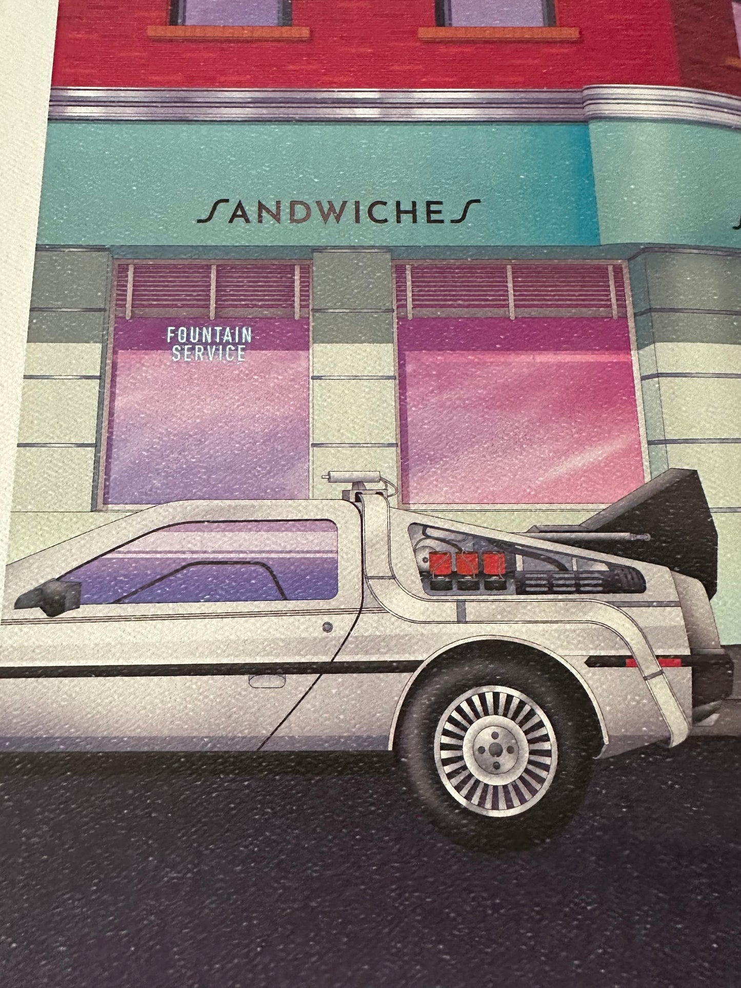 Zita Walker - Back to the Future "Lou's" 12.5x15.5 art print - detail image 2