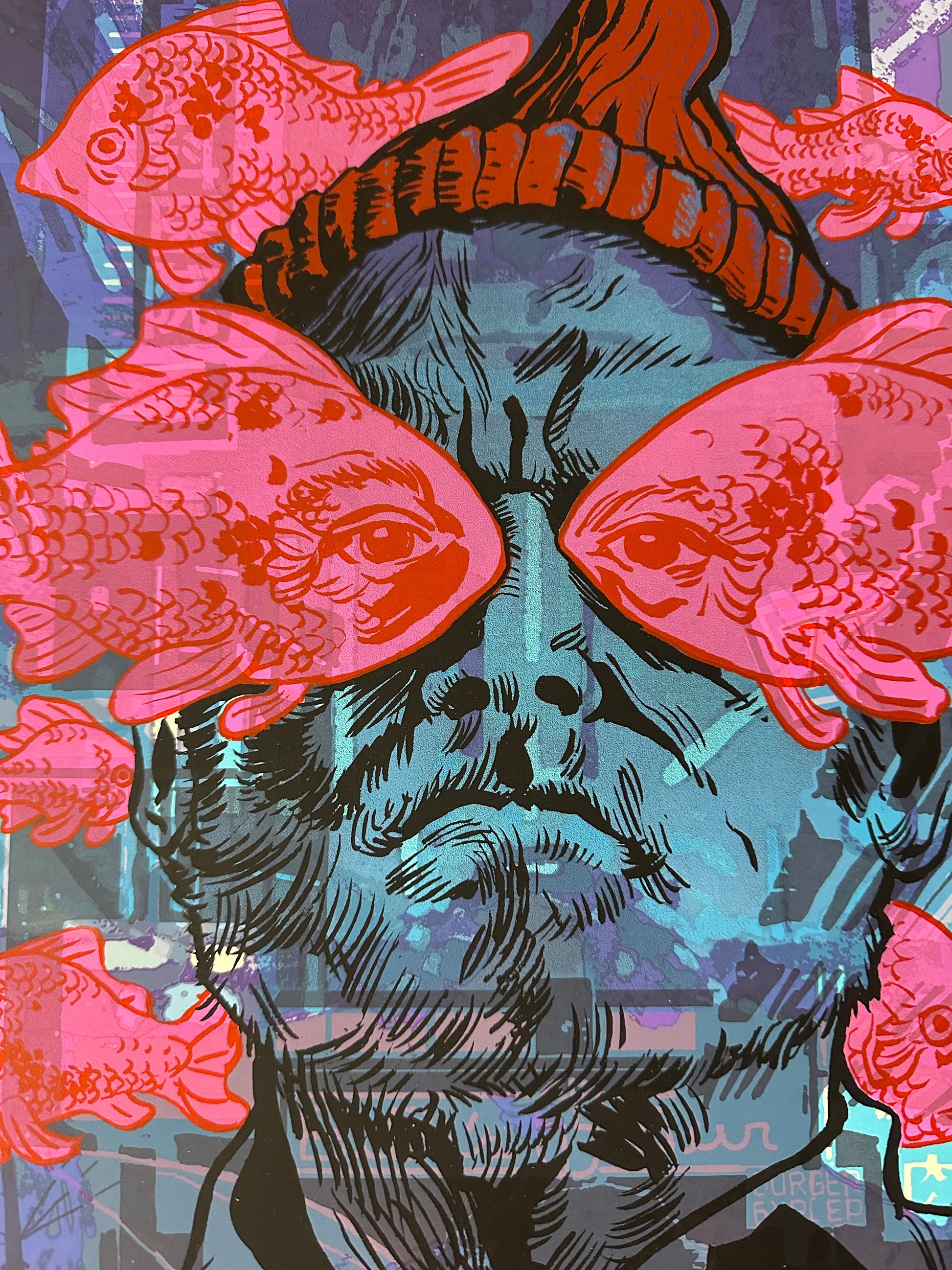 Tim Doyle - Bill Murray Life Aquatic Test Print 18x24 art print - detail image 3