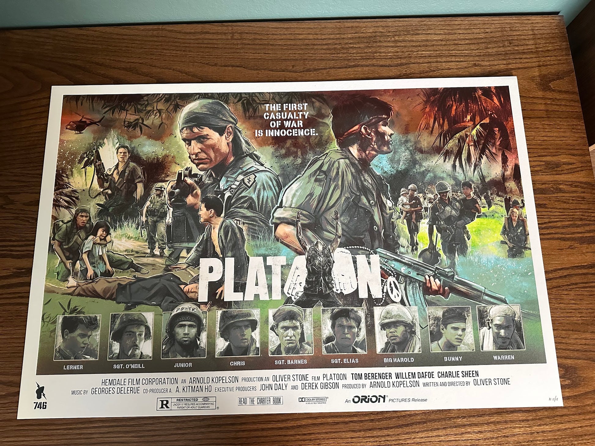 Vlad Rodriguez - Platoon 36x24 movie poster