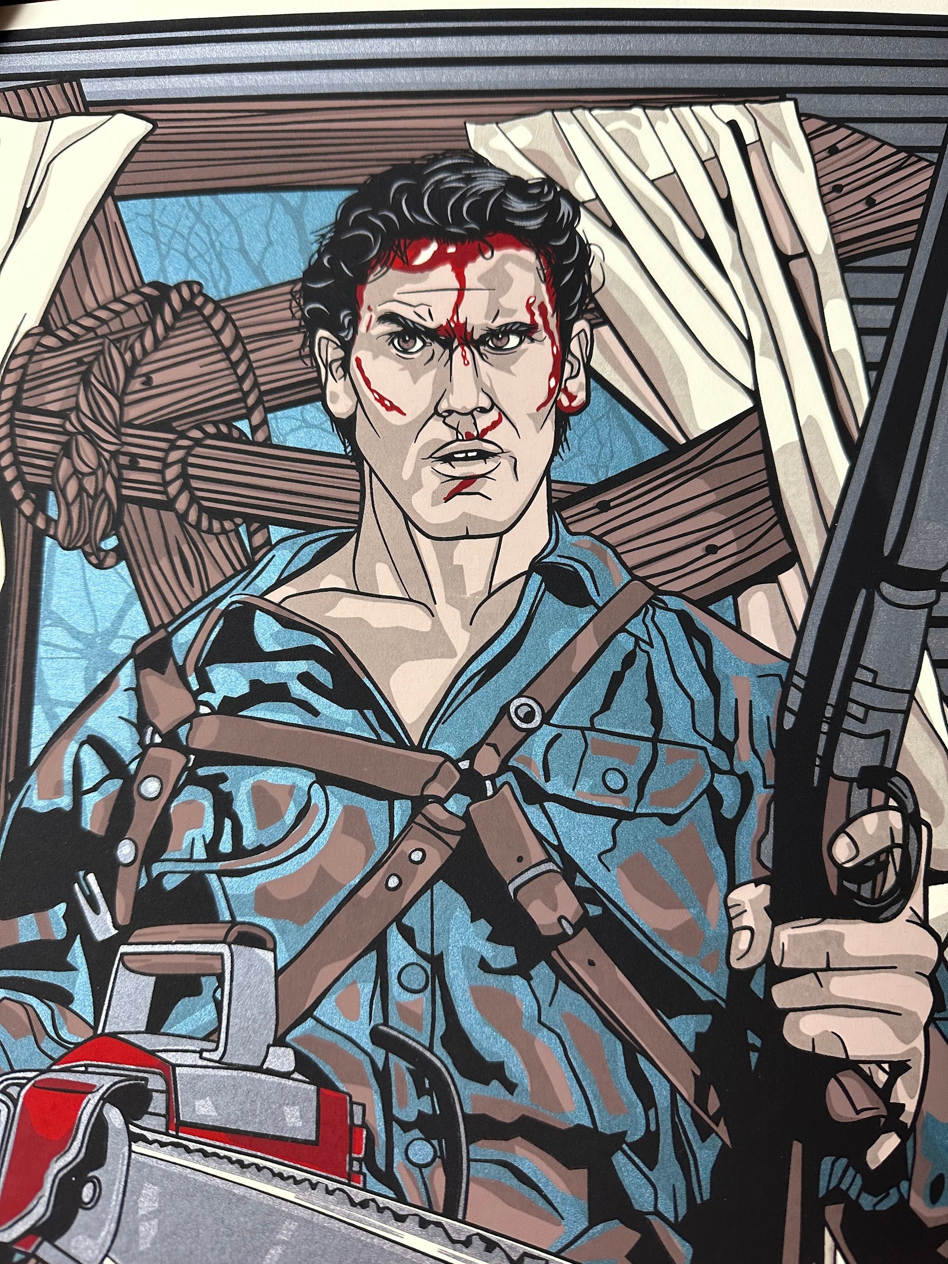 New Flesh - Army of Darkness Ash Portrait 12x16 art print - detail image 3