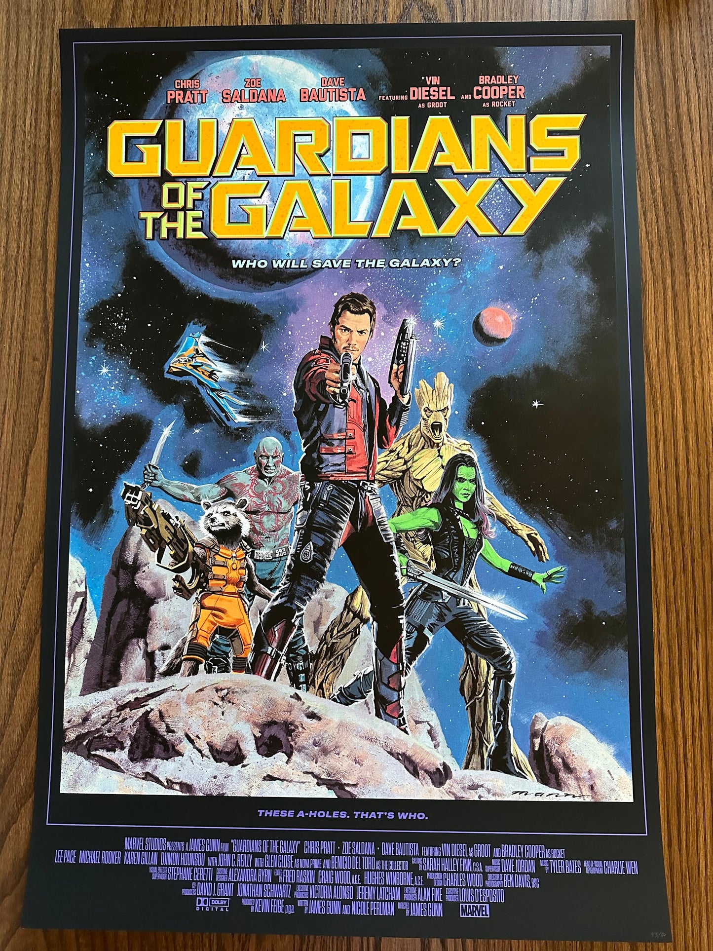 Paul Mann - Guardians of the Galaxy Black 24x36 movie poster