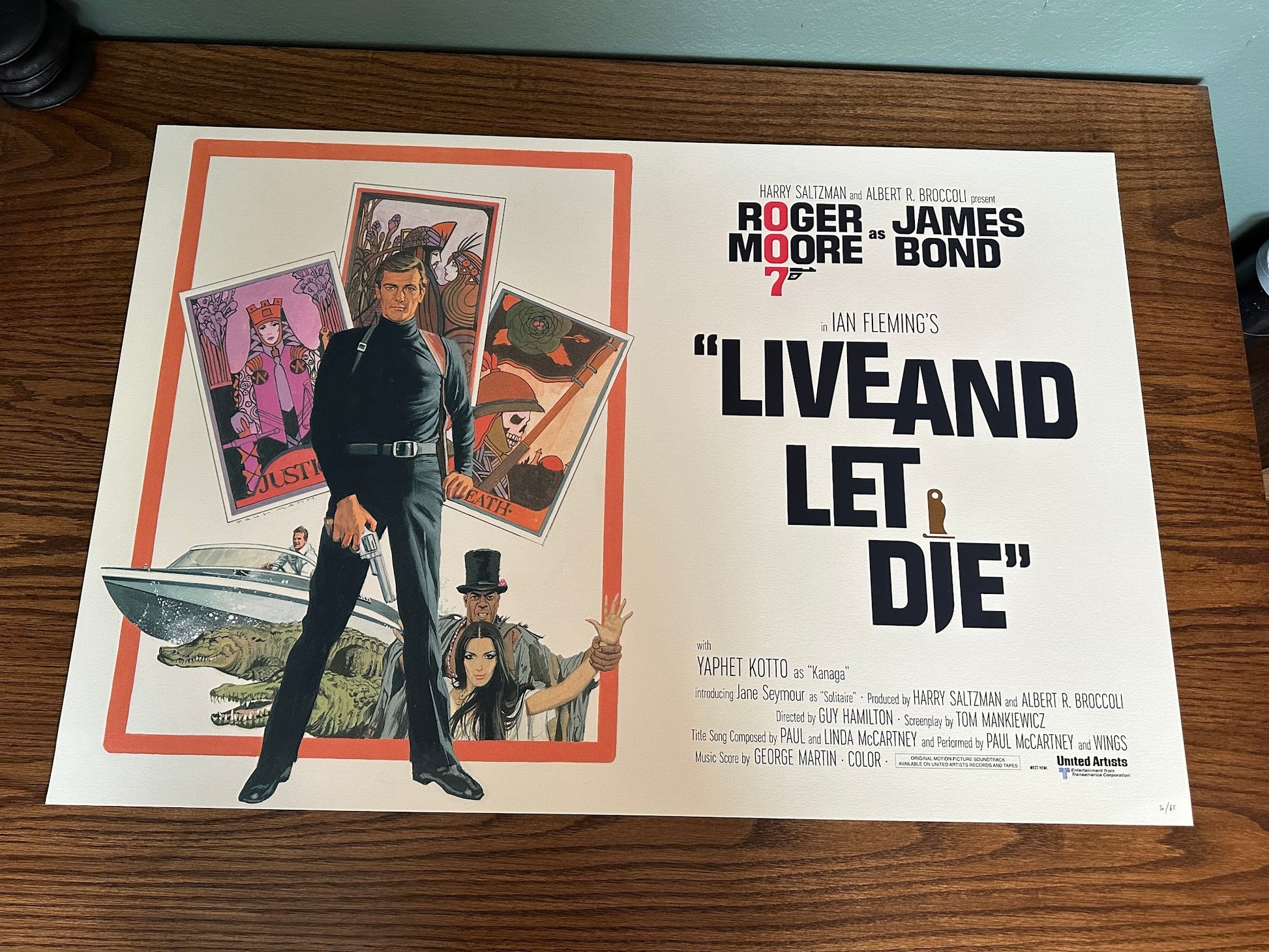 Paul Mann - James Bond Live and Let Die Variant 36x24 movie poster