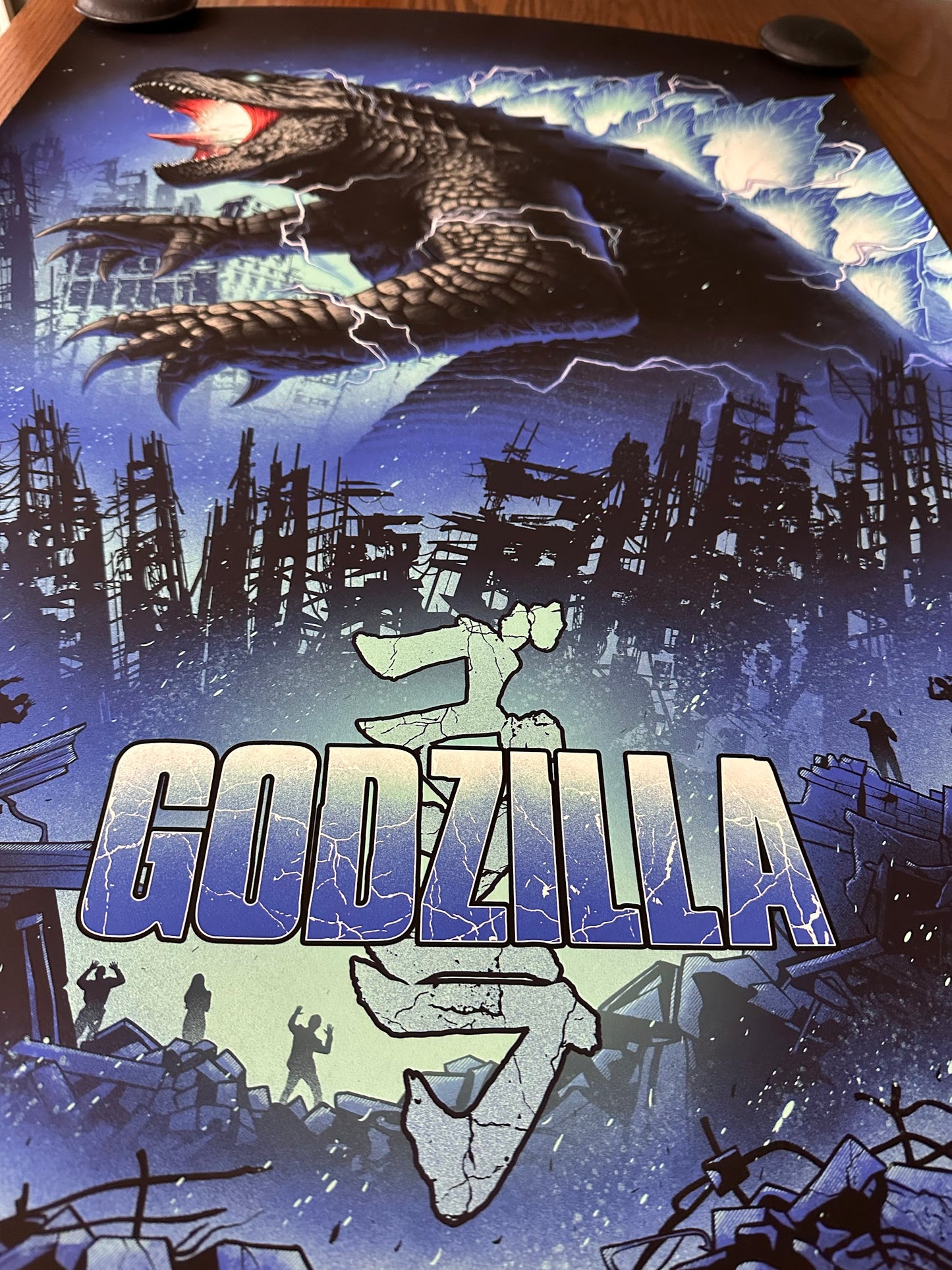 Sam Mayle - Godzilla Blue Variant 24x36 movie poster - detail image 4