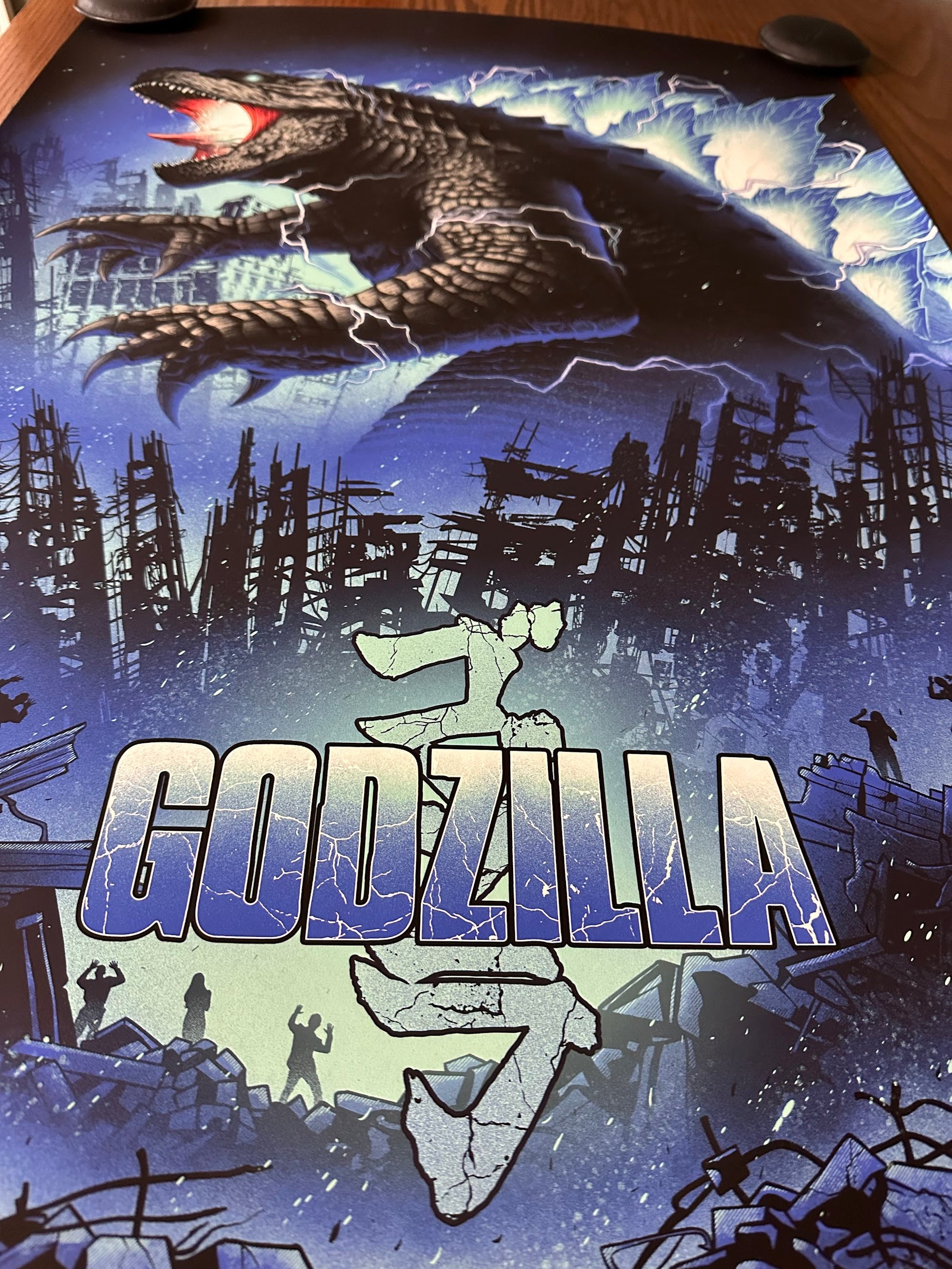 Sam Mayle - Godzilla Blue Variant 24x36 movie poster - detail image 4