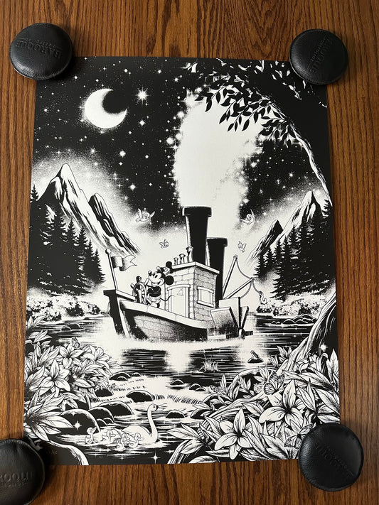 Sam Mayle - Disney Mickey Mouse Steamboat Willie - 18x24 - Limited Edition Poster