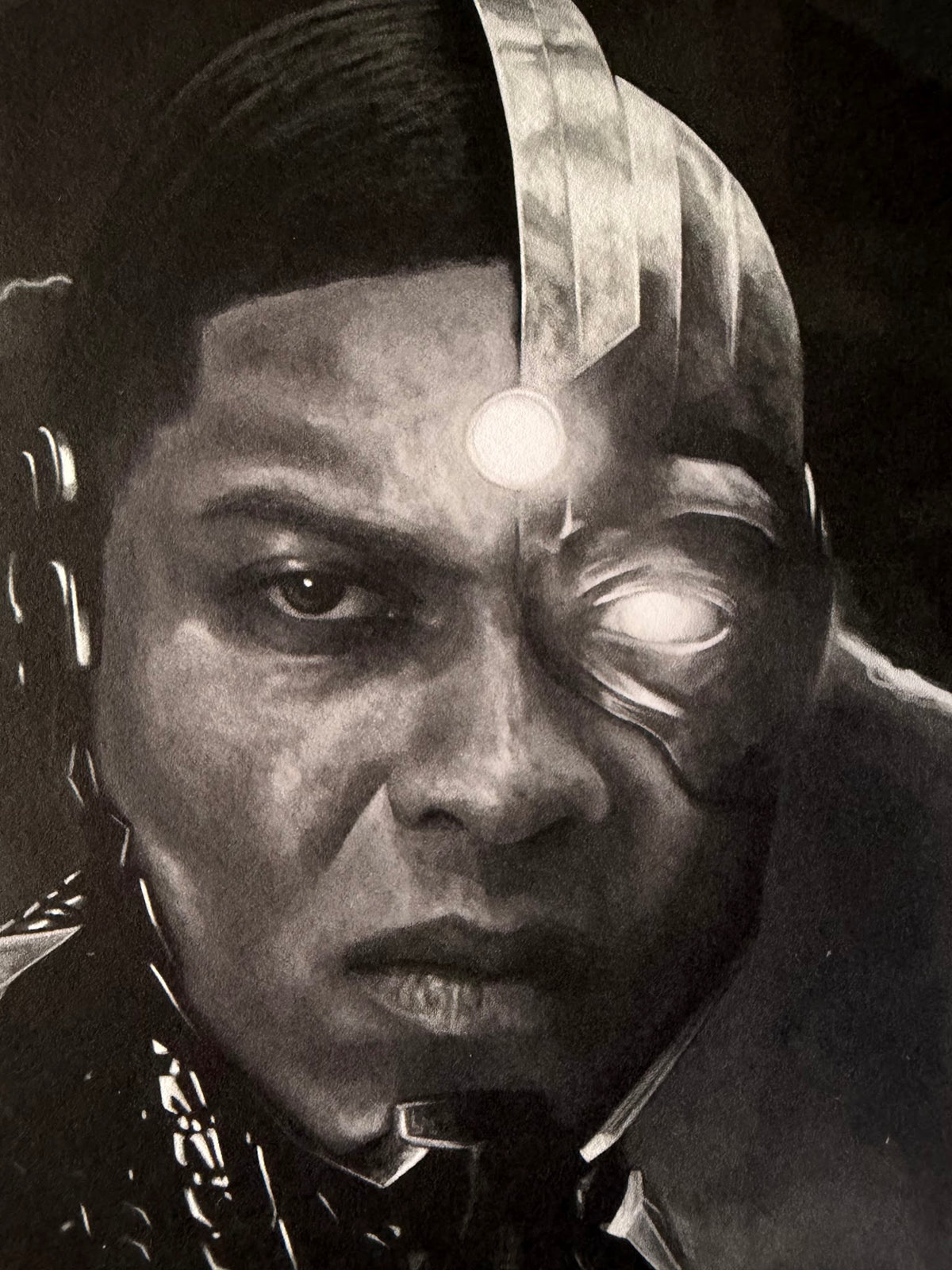 Jake Kontou - Zack Snyder’s Justice League Headshot Variant - Cyborg - 10x10 - Limited Edition Print