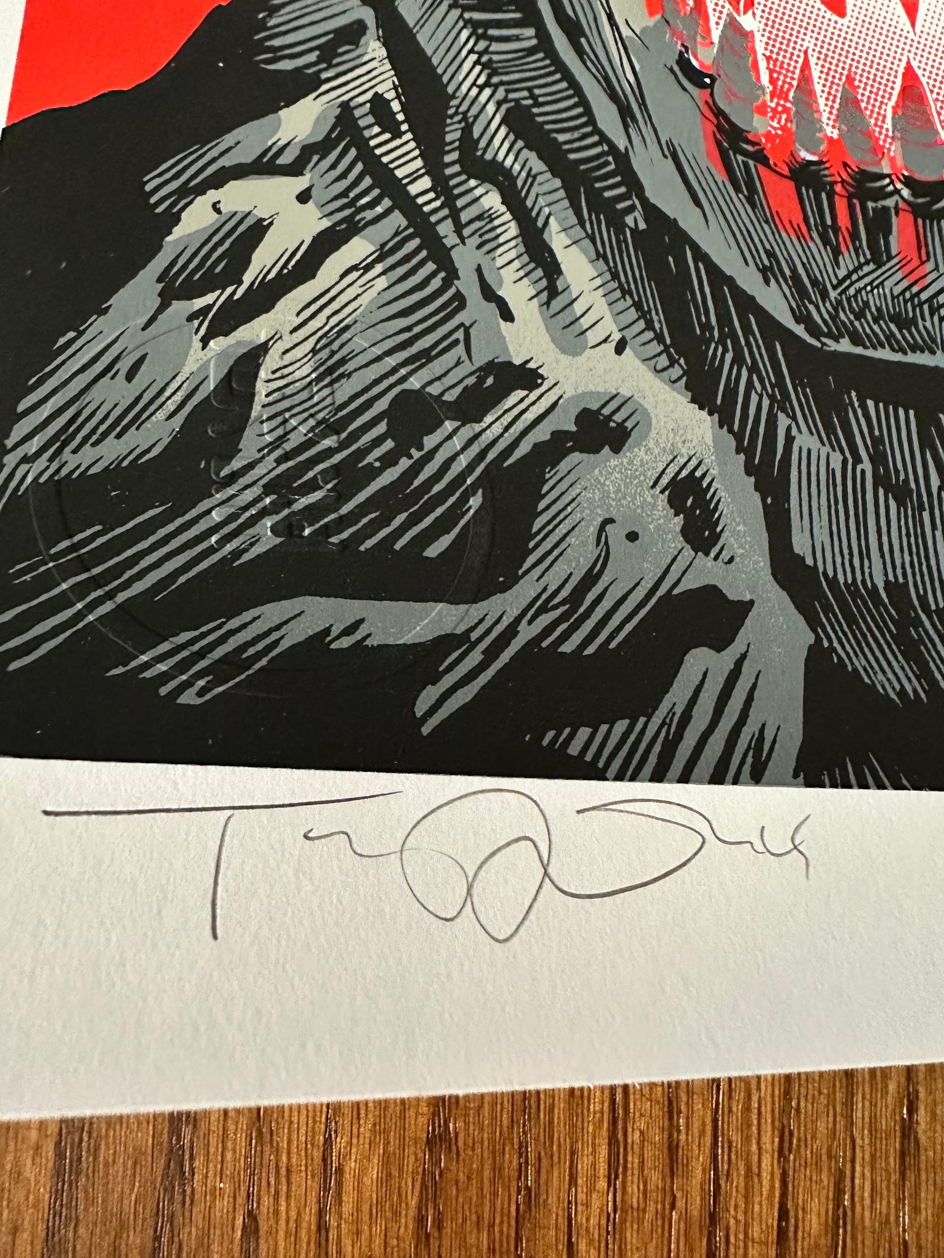 Tim Doyle - Godzilla 1954 Portrait 12x16 art print - detail image 5