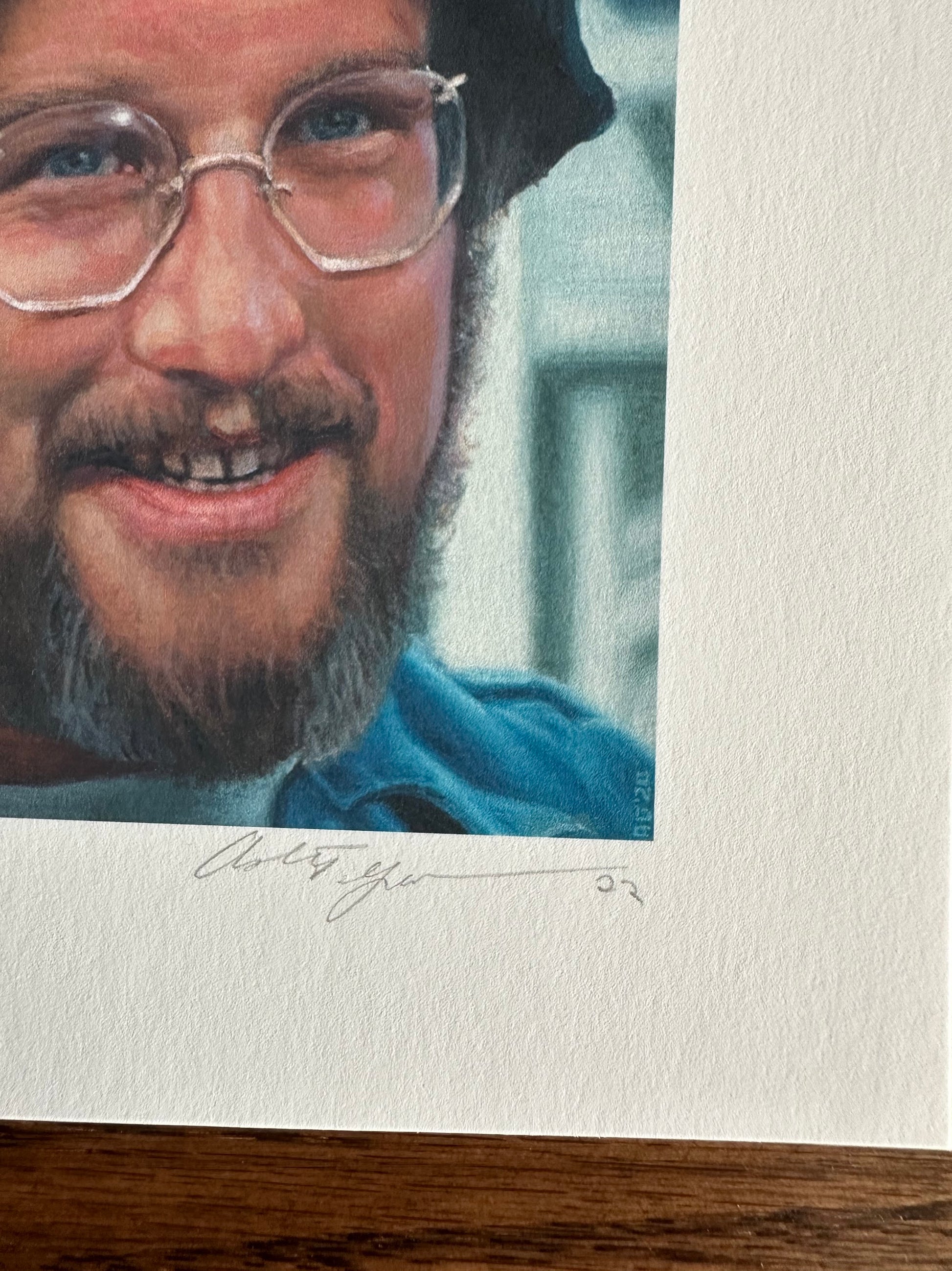Ashton Gallagher - Jaws Hooper Portrait 6x6 art print - detail image 3