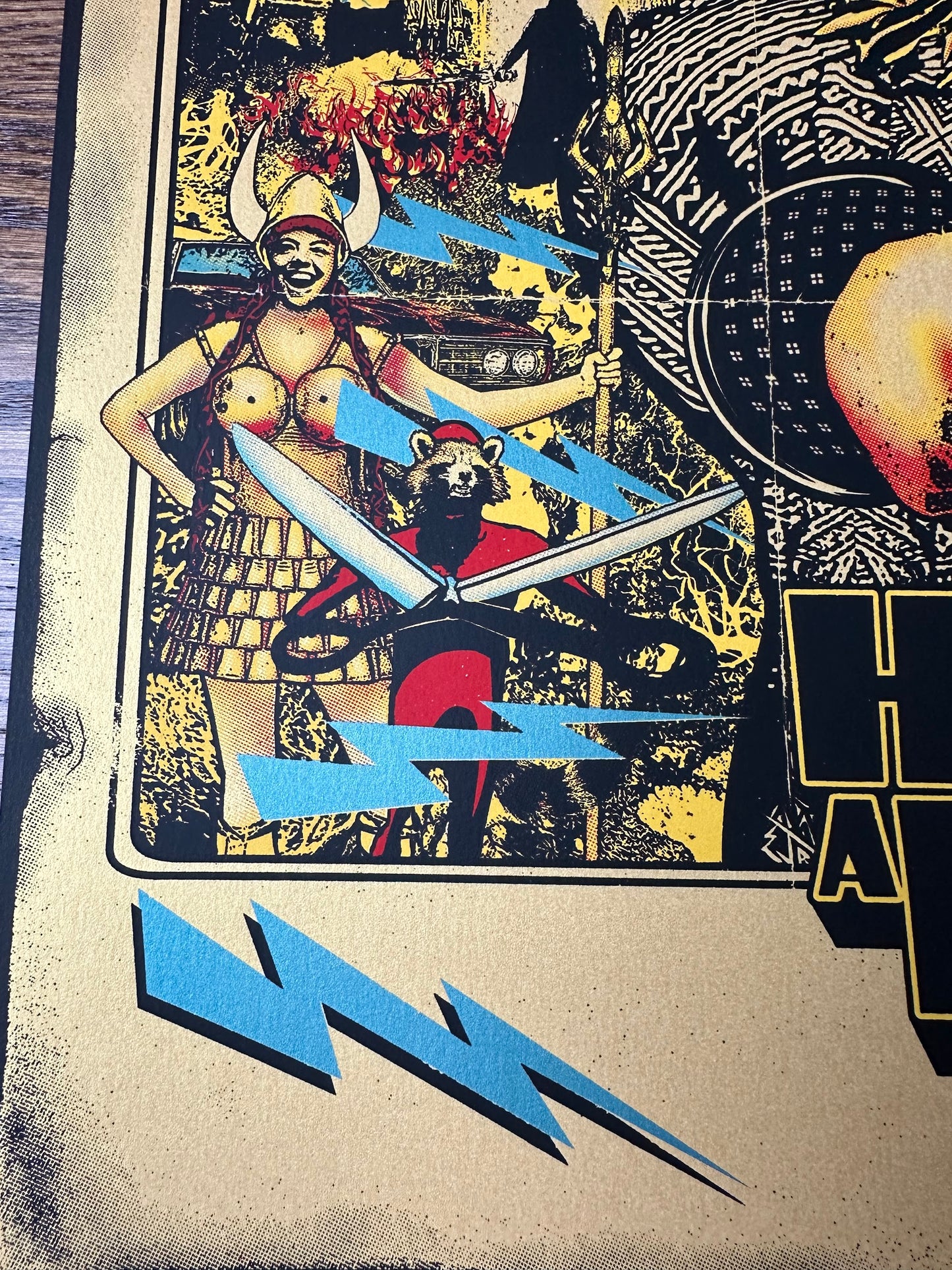 EJR - Hobo with Mjolnir Gold Variant 24x18 movie poster - detail image 4