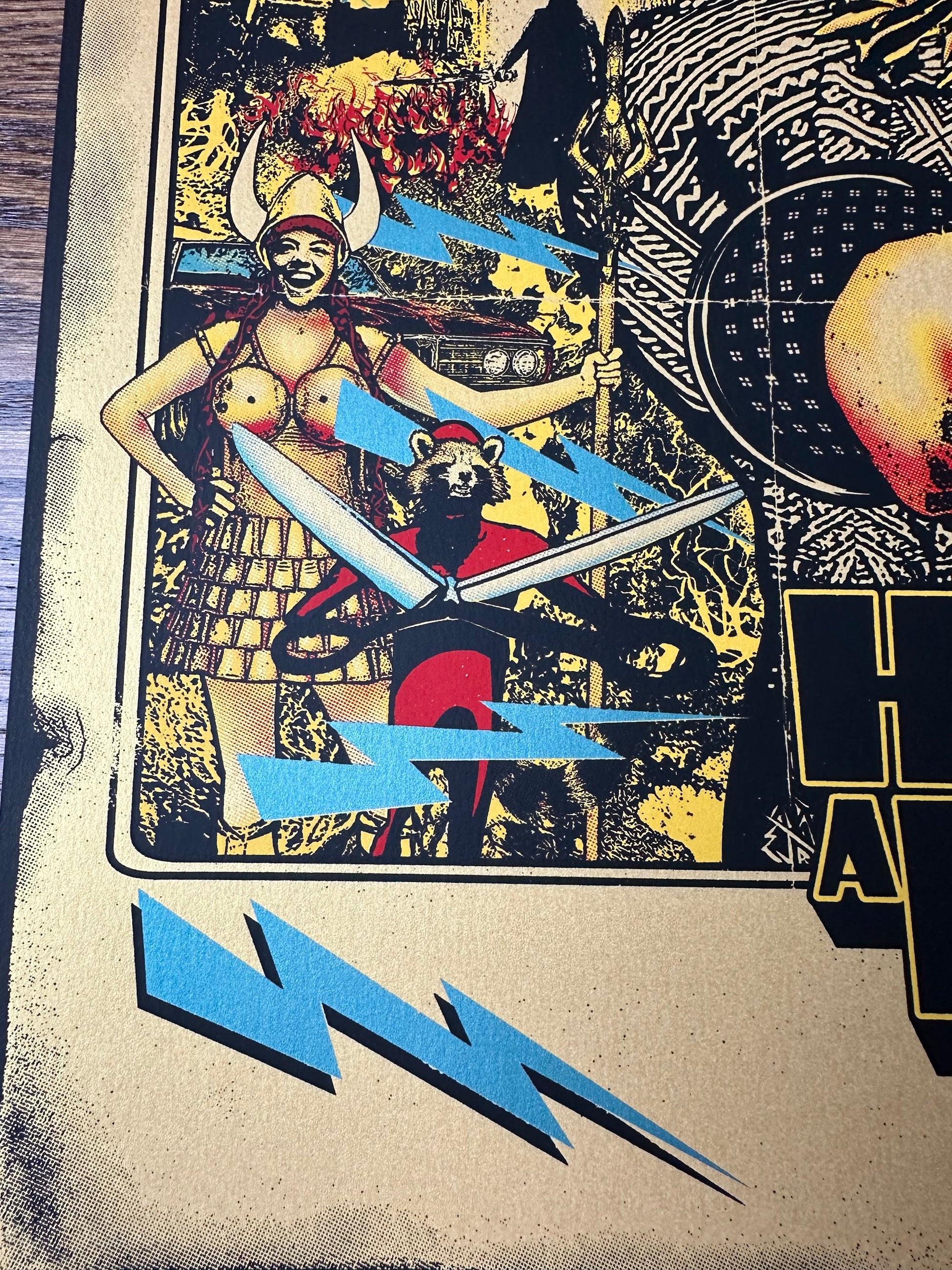 EJR - Hobo with Mjolnir Gold Variant 24x18 movie poster - detail image 4