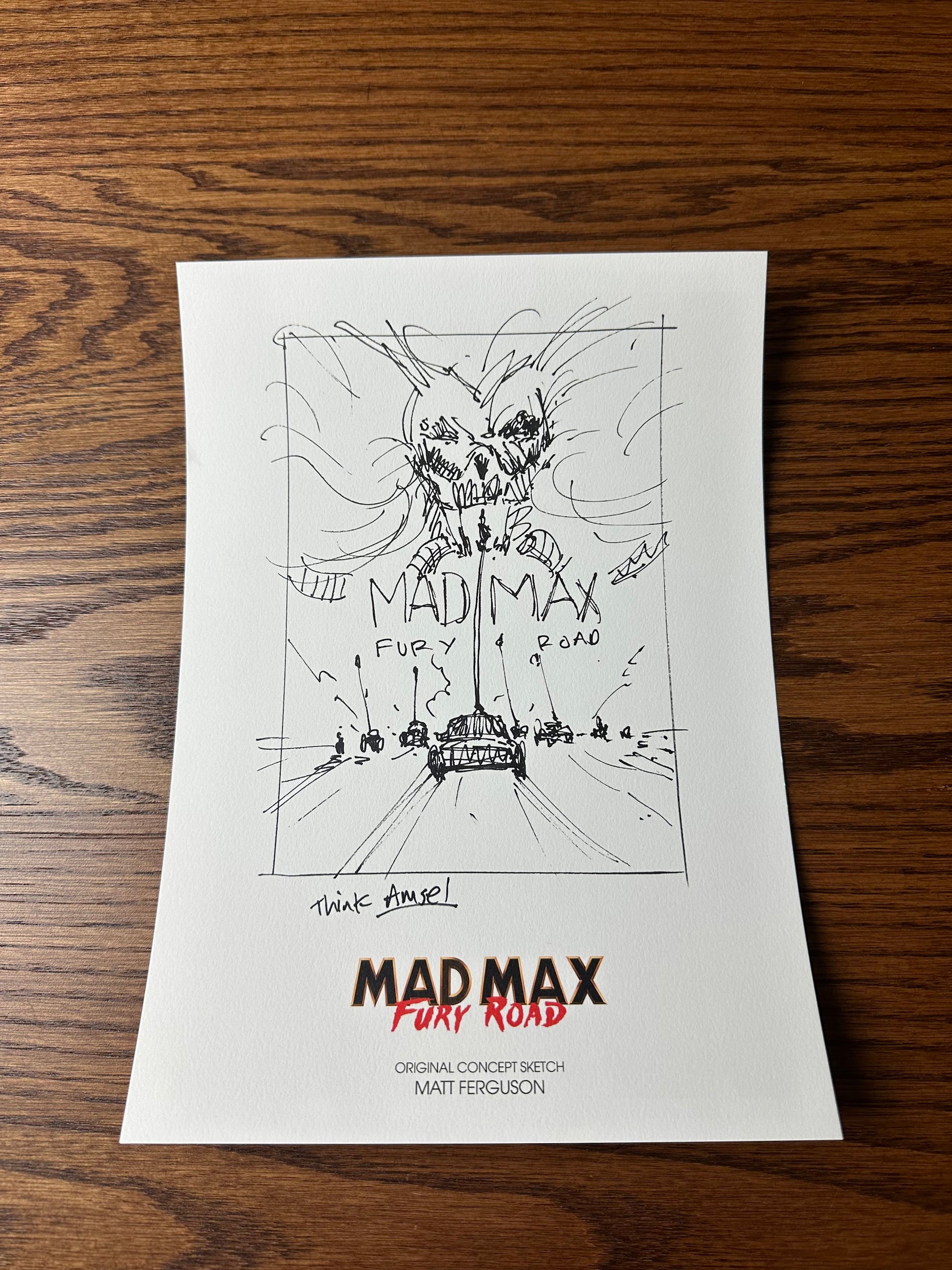 Matt Ferguson - Mad Max Concept Sketch 8.25x11.75 art print