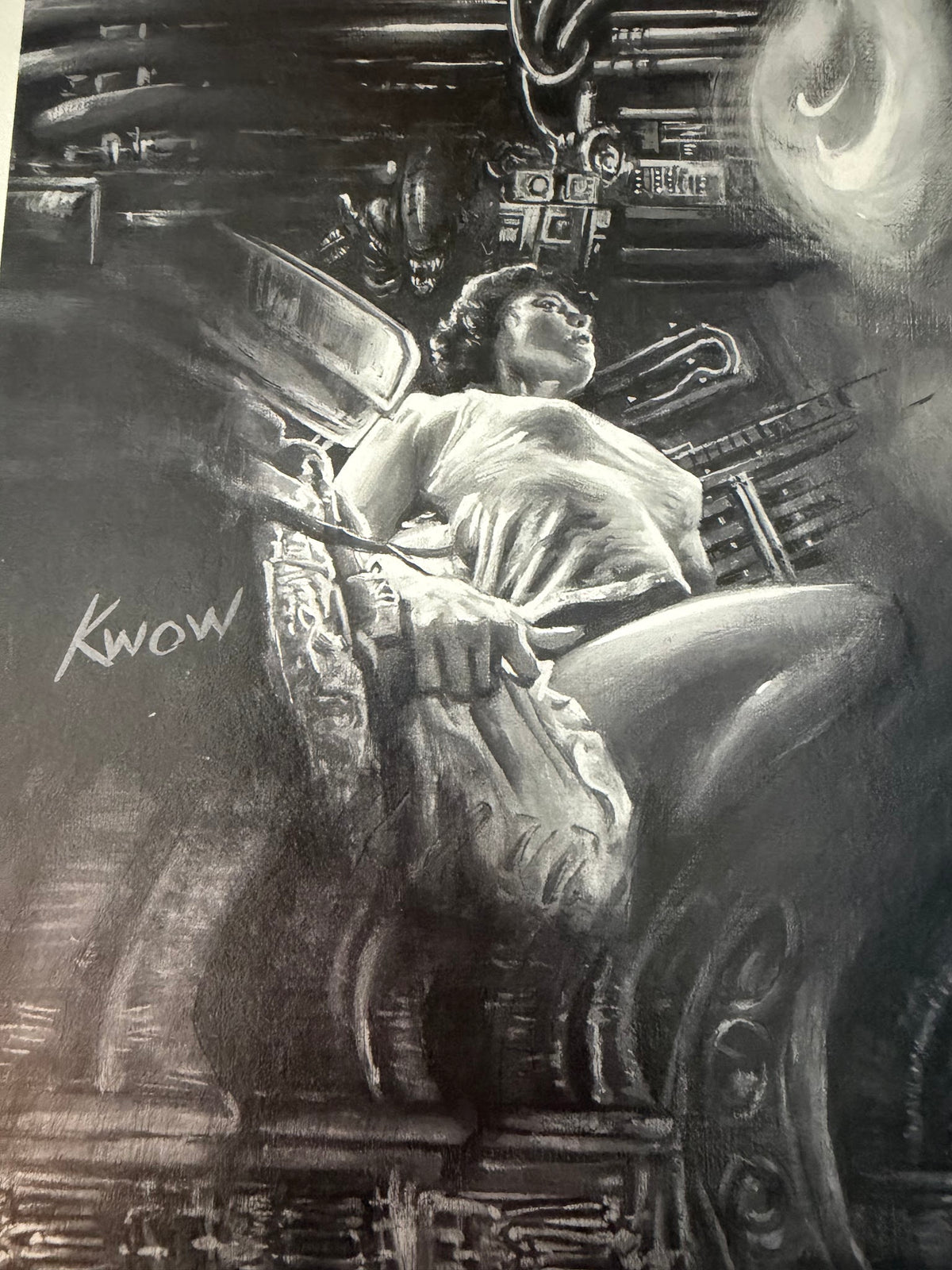 Kwow - Alien B&W Monochrome Variant - 24x36 - Limited Edition Poster