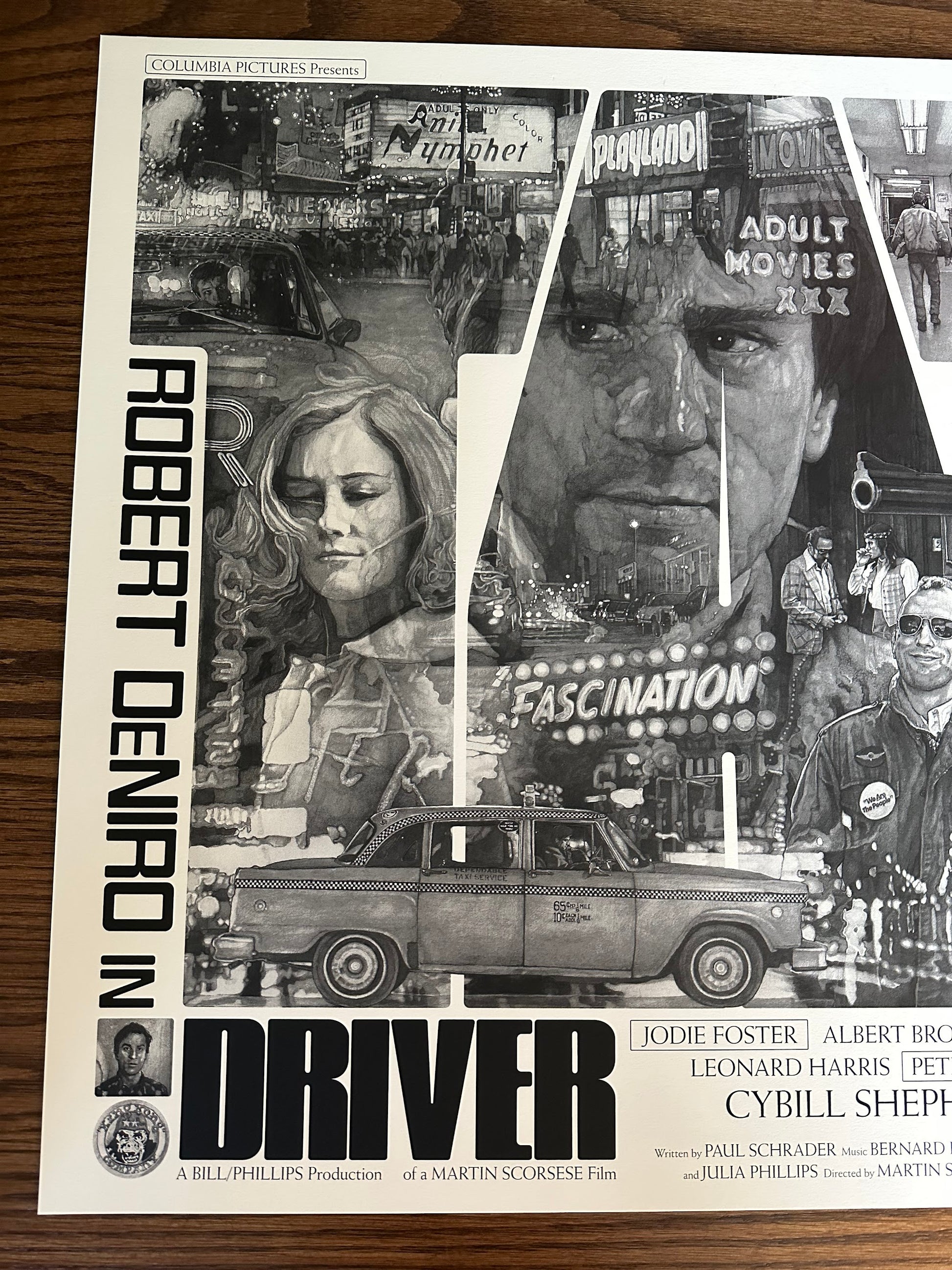Krzysztof Domardzki - Taxi Driver Pencil Variant 36x24 movie poster - detail image 2