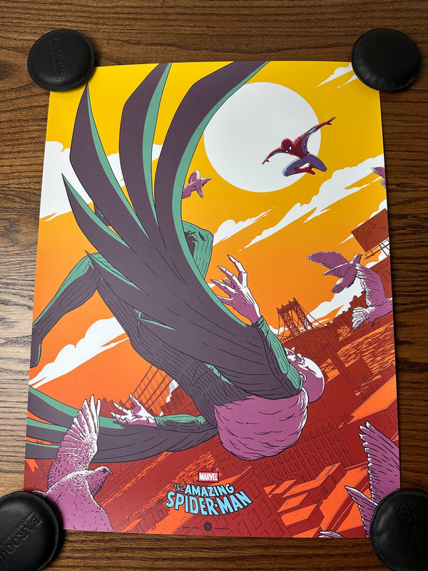 Florey - Spider-Man vs. Vulture - 18x24 - Limited Edition Poster