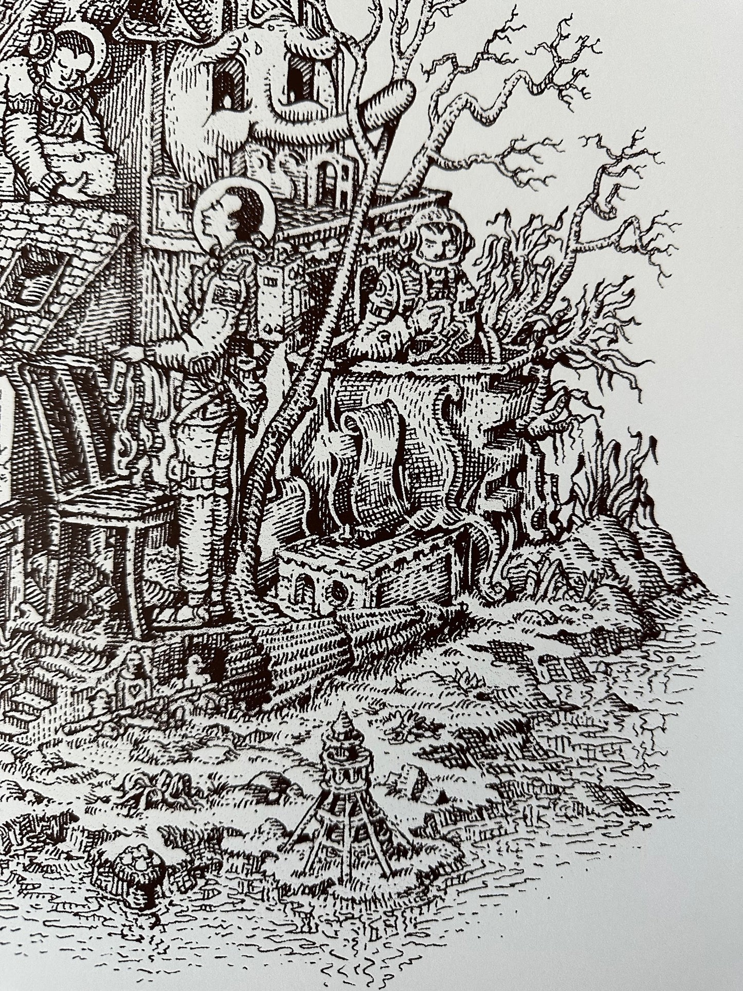 David Welker - Moving Day Pen & Ink 9x12 art print - detail image 4