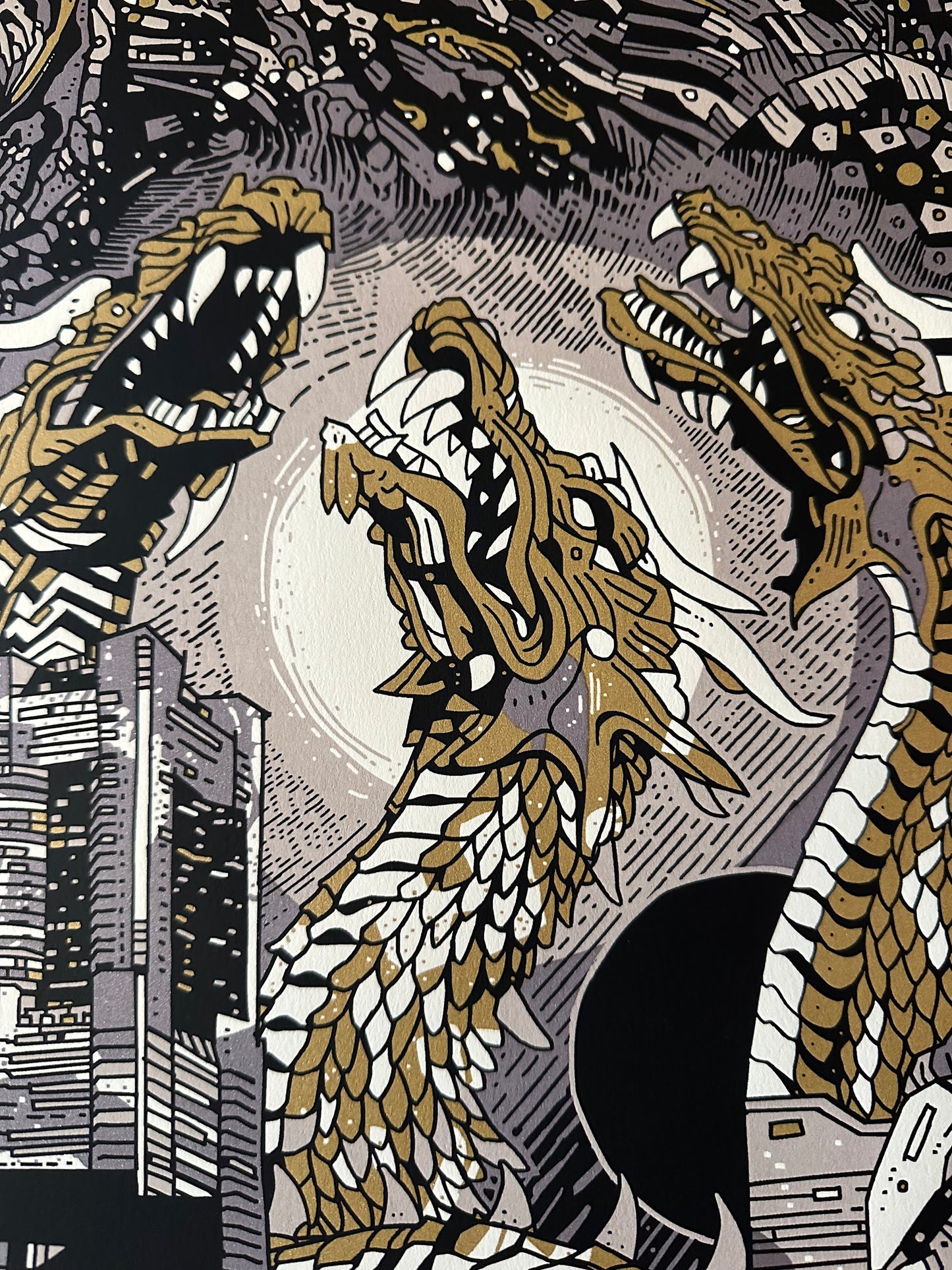 Tyler Stout - Godzilla All Out Attack Variant 24x36 movie poster - detail image 5