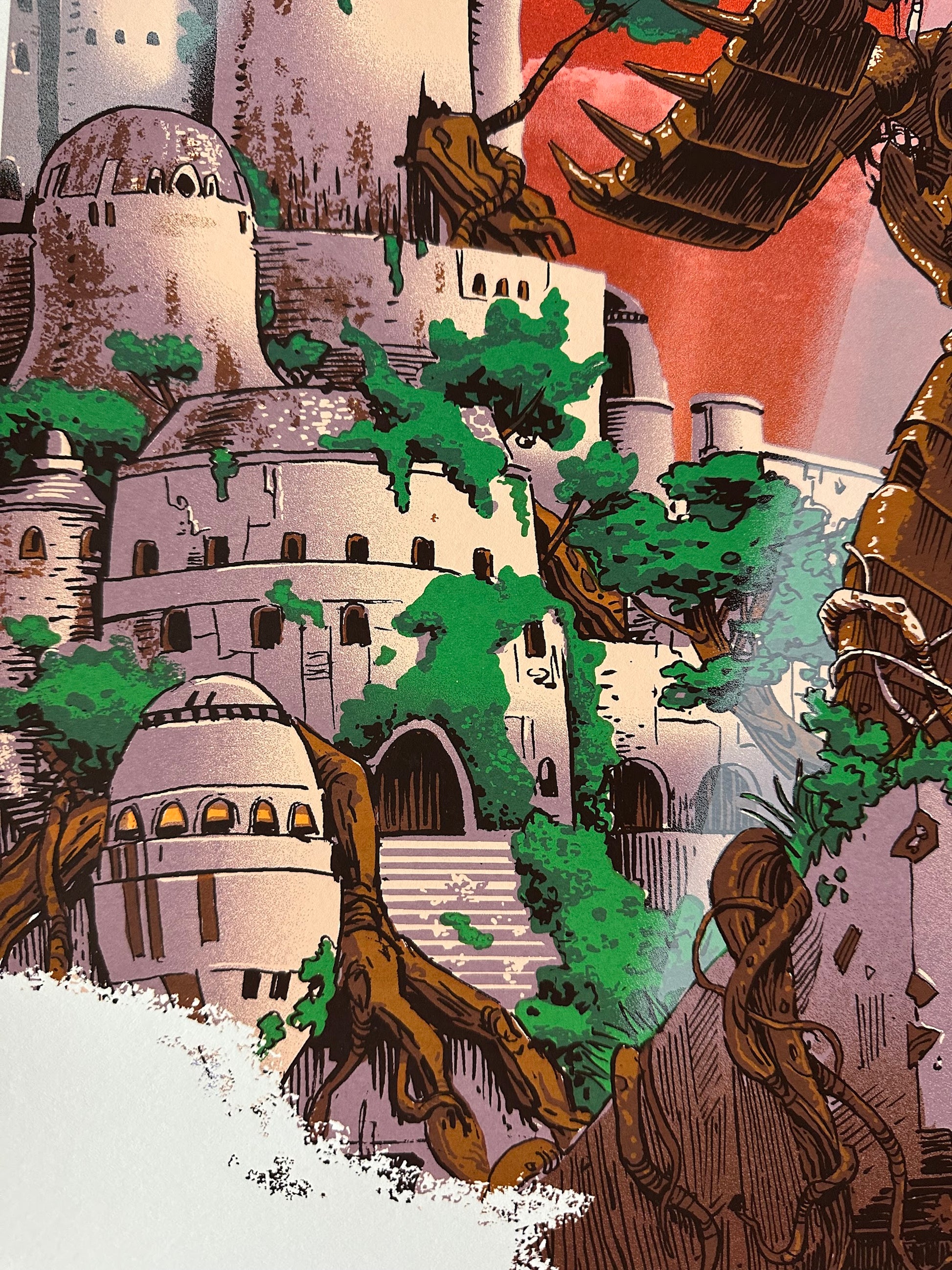 Tim Doyle - Miyazaki Castle in the Sky 18x24 art print - detail image 4