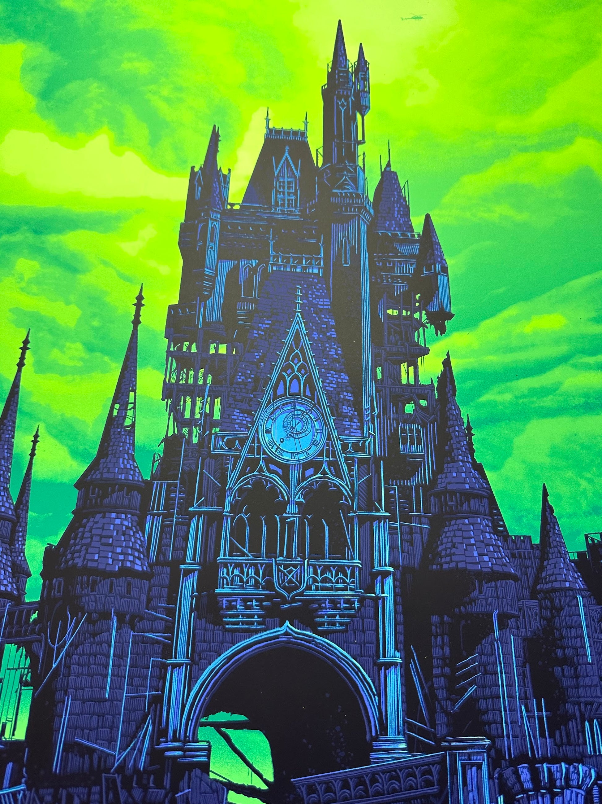 Daniel Danger - Disney Castle "To All That Come to the Happy Place" Green Variant 24x36 movie poster - detail image 3