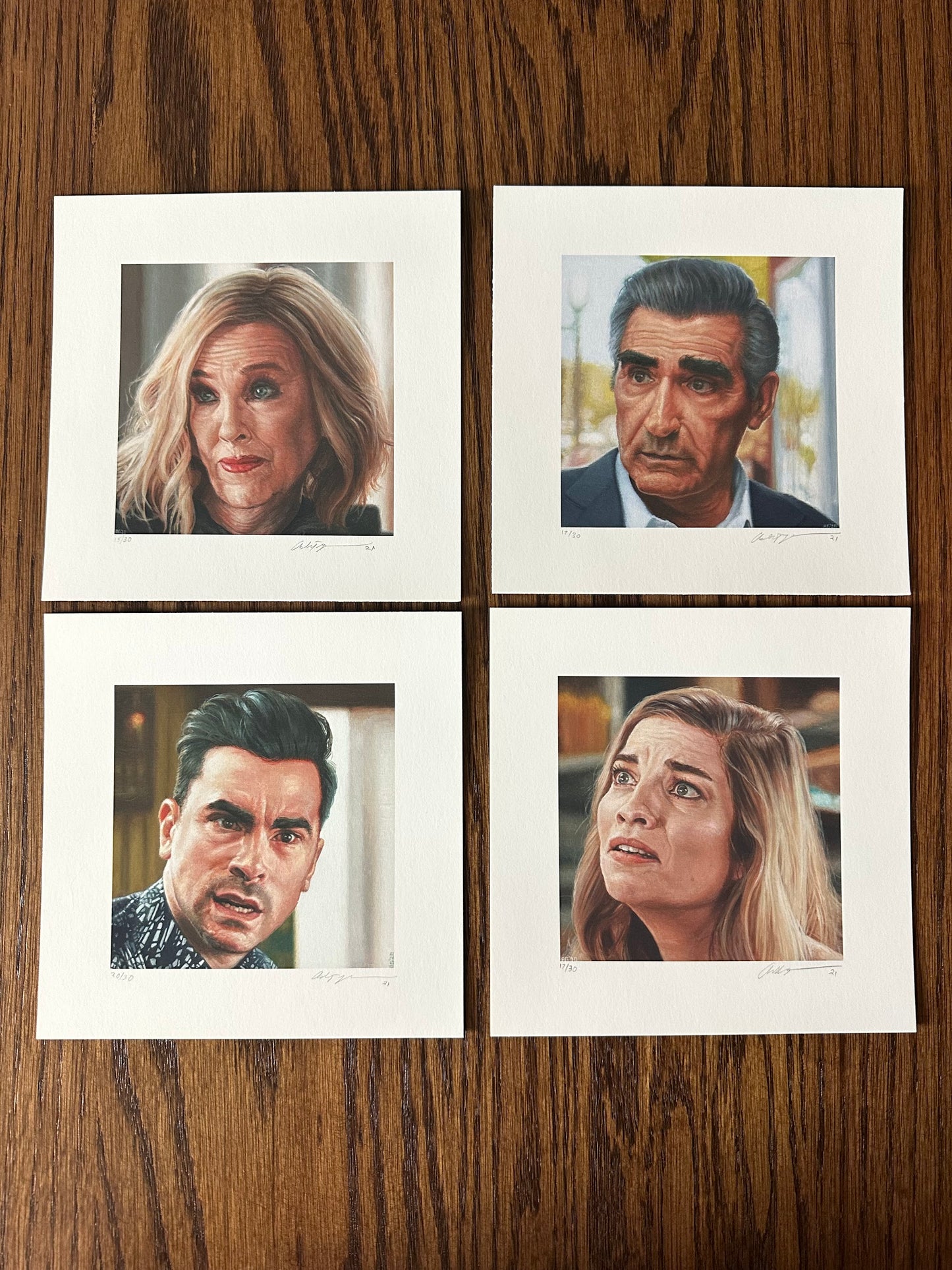 Ashton Gallagher - Schitt's Creek Rose Family Portrait Set 6x6 art print