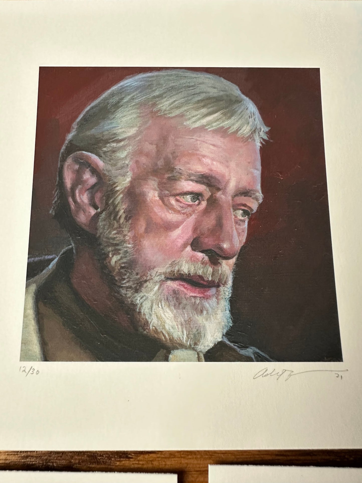 Ashton Gallagher - Leia Luke and Old Ben Portrait Set 6x6 art print - detail image 2