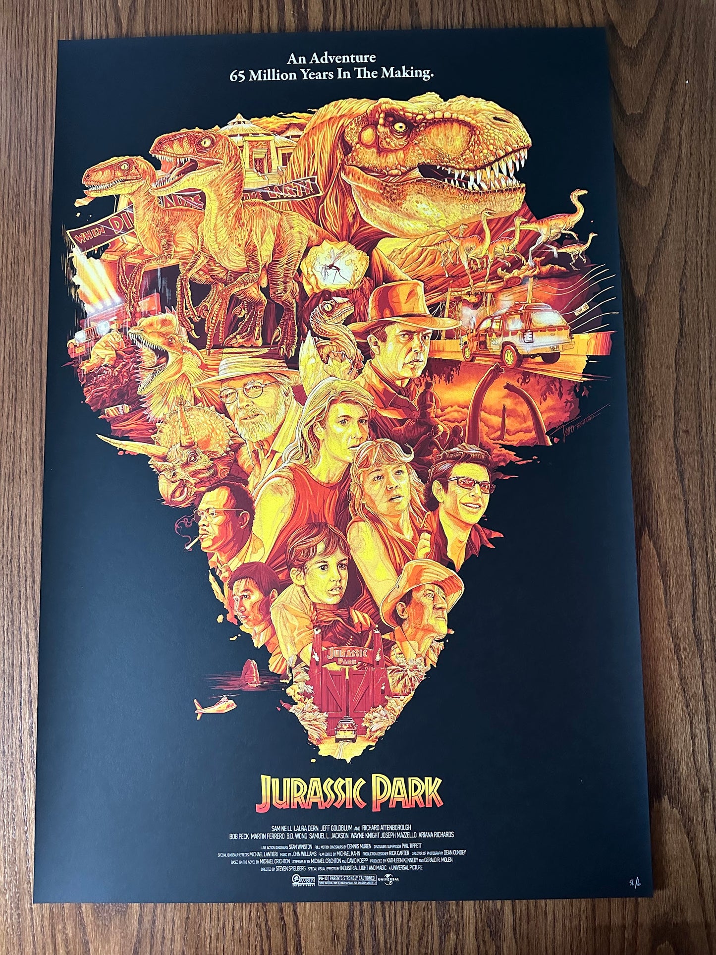 Tavo Montanez - Jurassic Park 24x36 movie poster