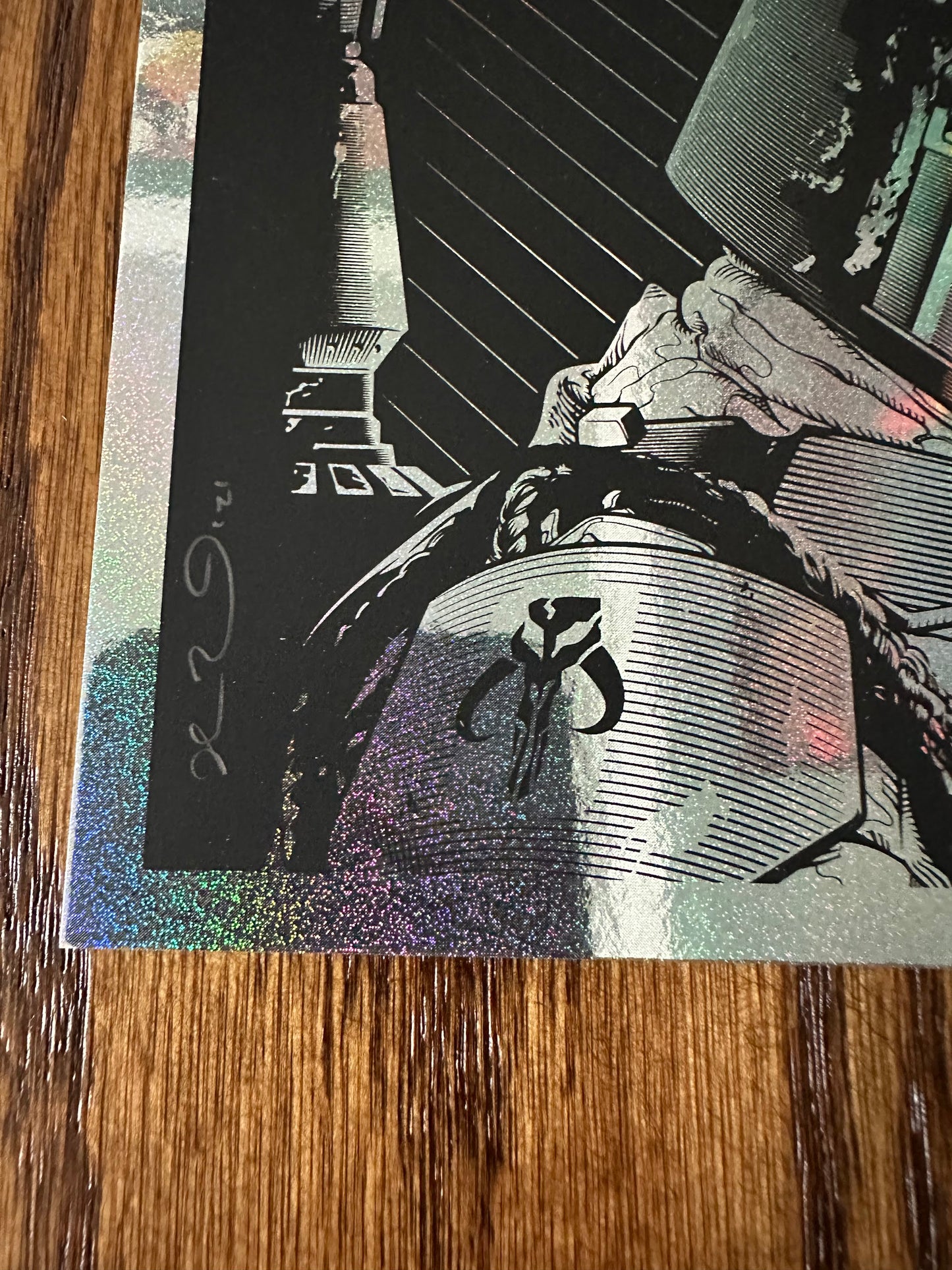 Joshua Budich - Star Wars Mando Dots Lite Foil Variant 6x6 art print - detail image 2