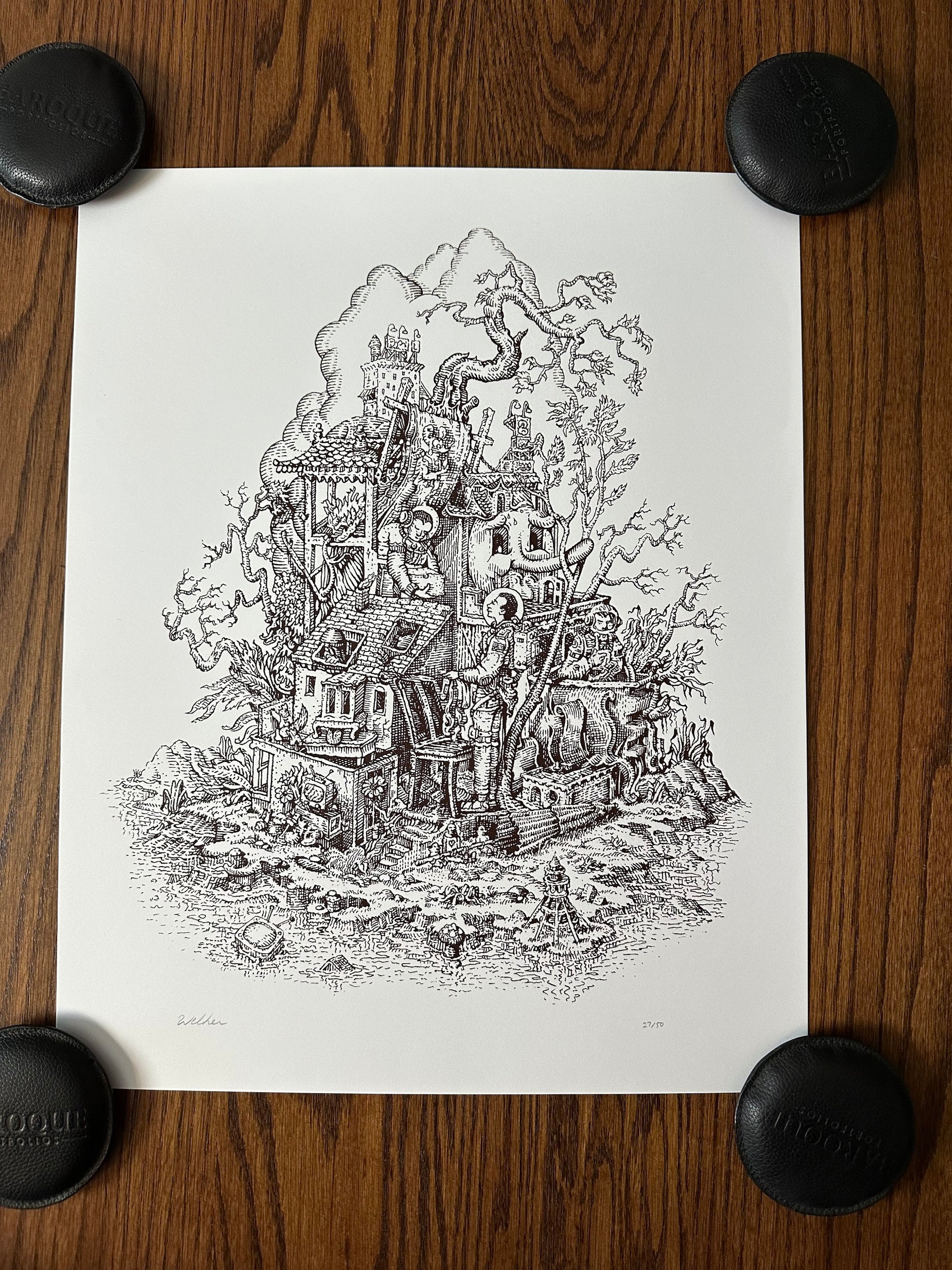 David Welker - Moving Day Pen & Ink 9x12 art print