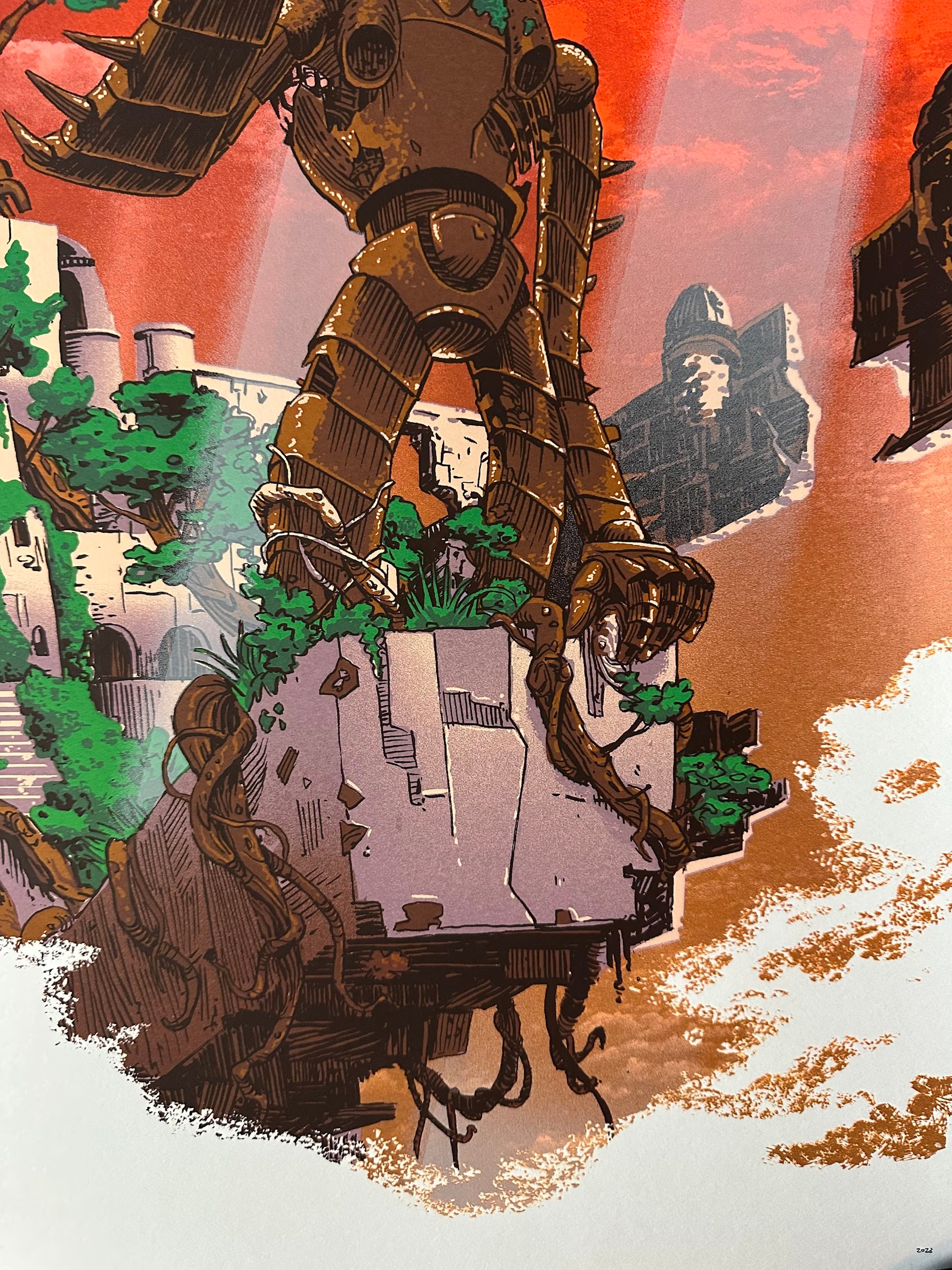 Tim Doyle - Miyazaki Castle in the Sky 18x24 art print - detail image 3