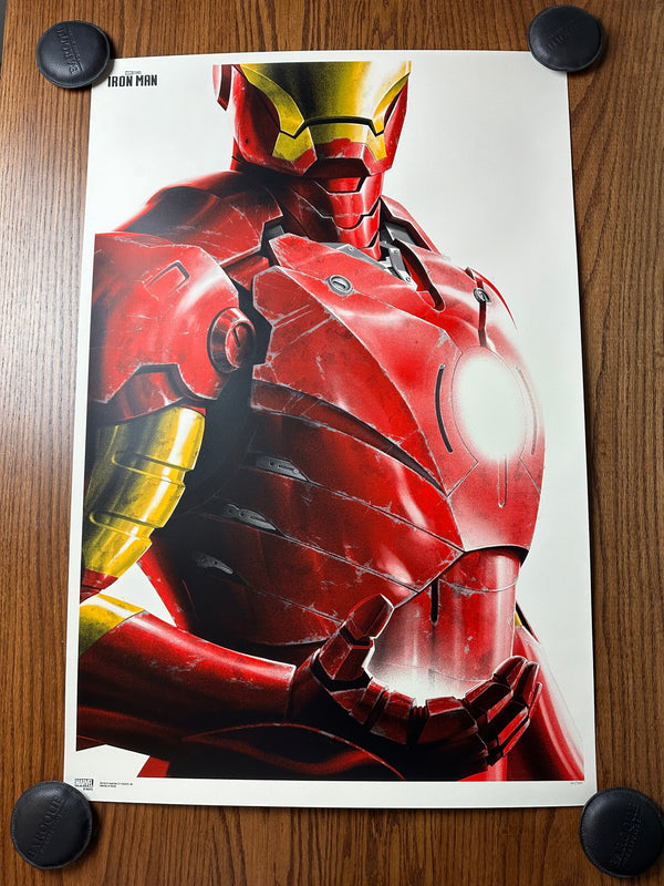 Phantom City Creative - Iron Man Mark III Battle Variant - 24x36 - Limited Edition Poster