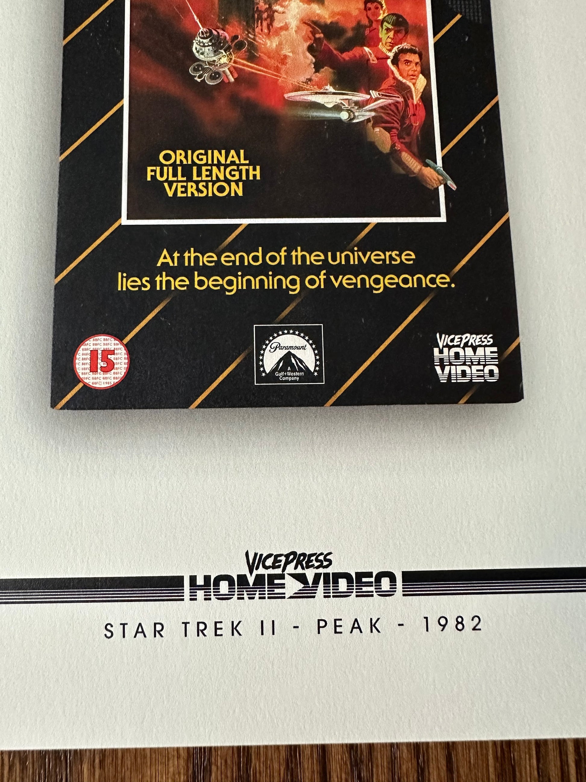 Matthew Peak - Star Trek Wrath of Khan Vice Press VHS Promo 8x10 art print - detail image 4